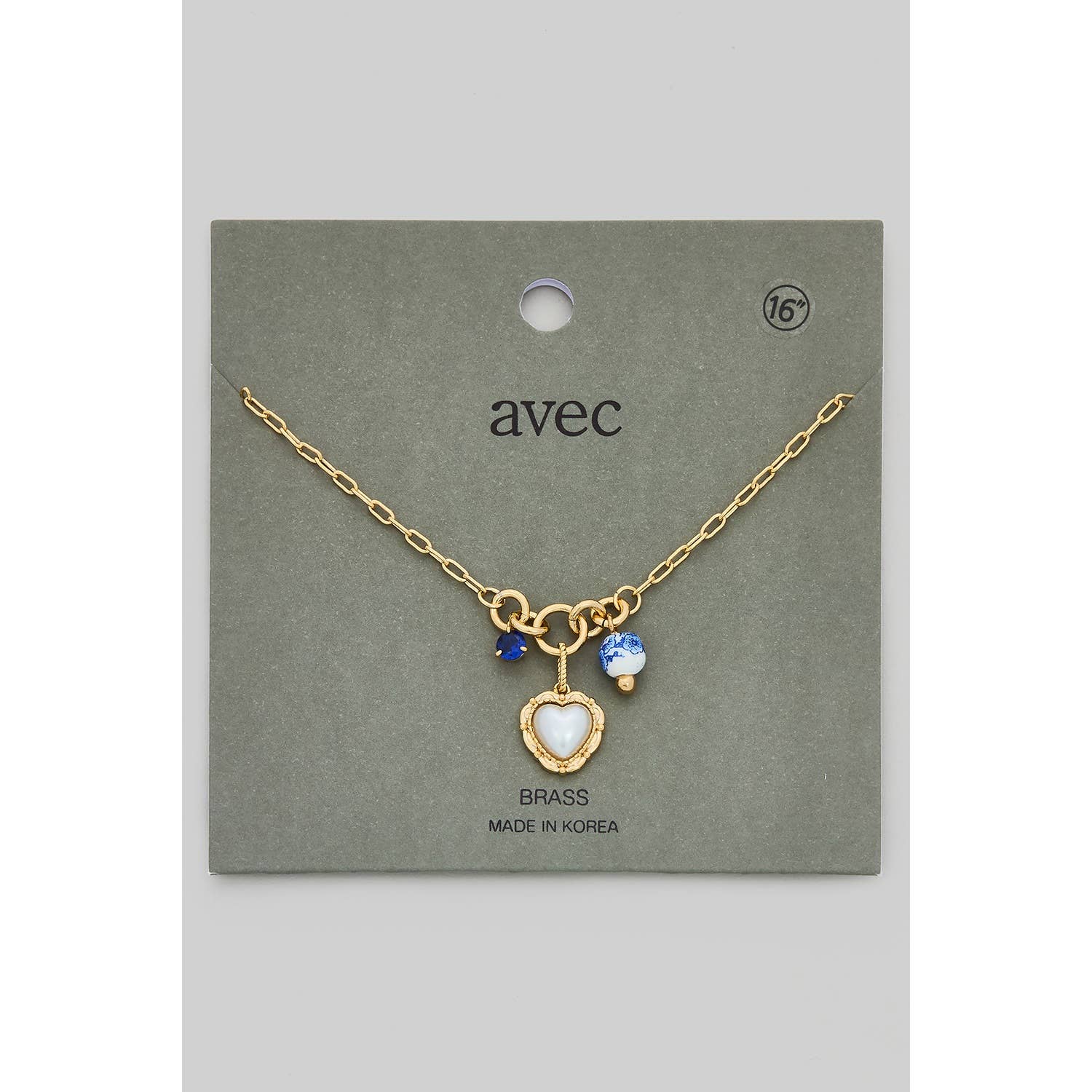 Bead & Pearl Heart Necklace - Proper