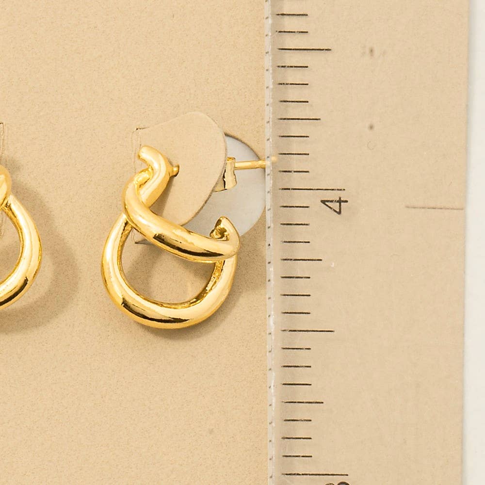 Gold Dipped Double Layered Hoop Earrings - Proper