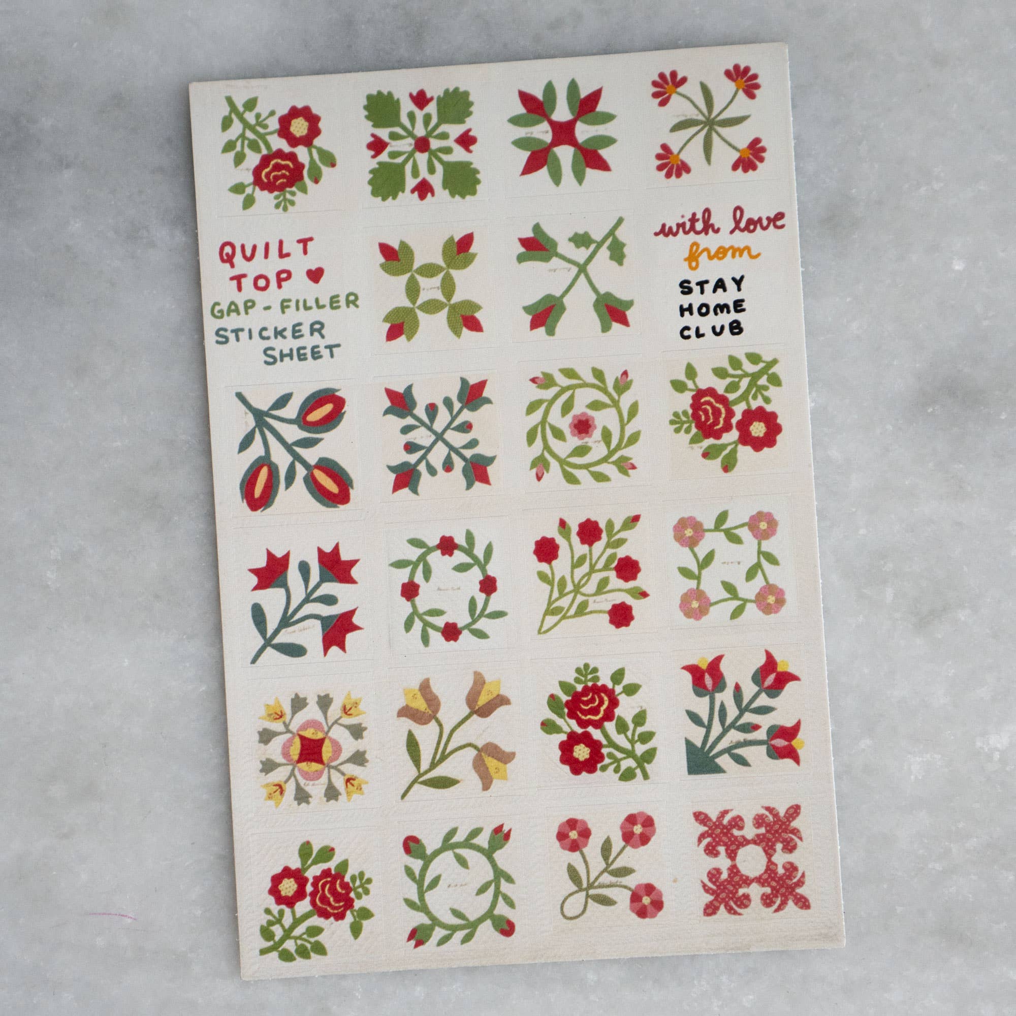 Quilt Top Gap Filler Sticker Sheet - Proper