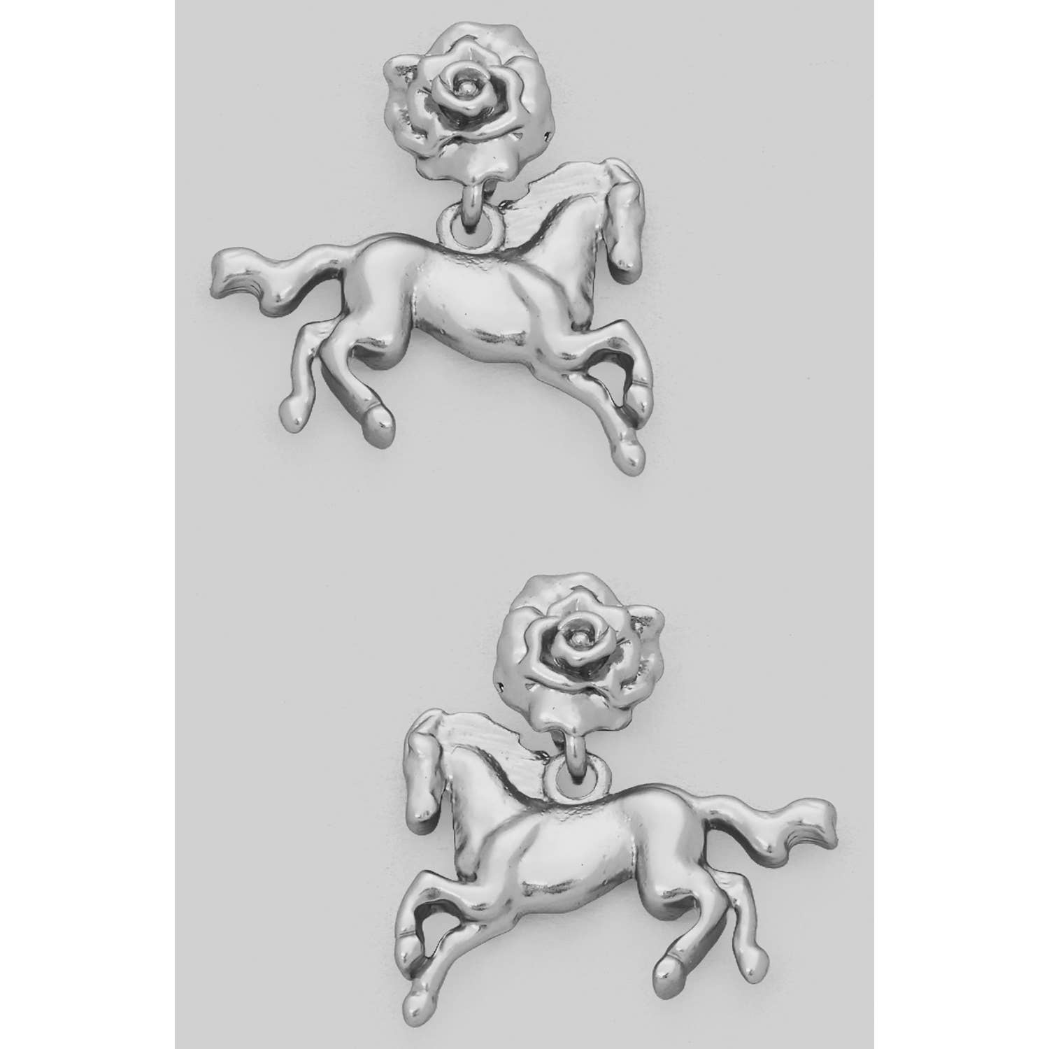 Rose & Horse Earrings - Proper