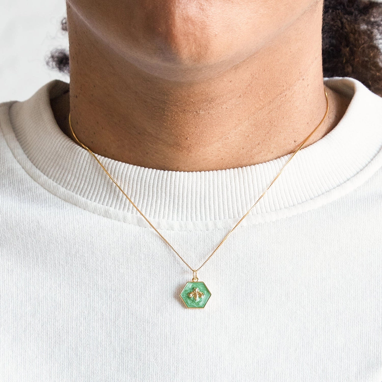 Green Bee Necklace - Proper