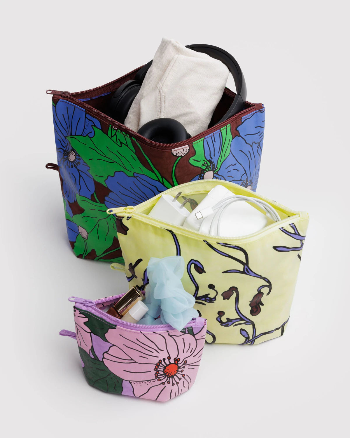 Baggu Go Pouch Set - Poppy Mix