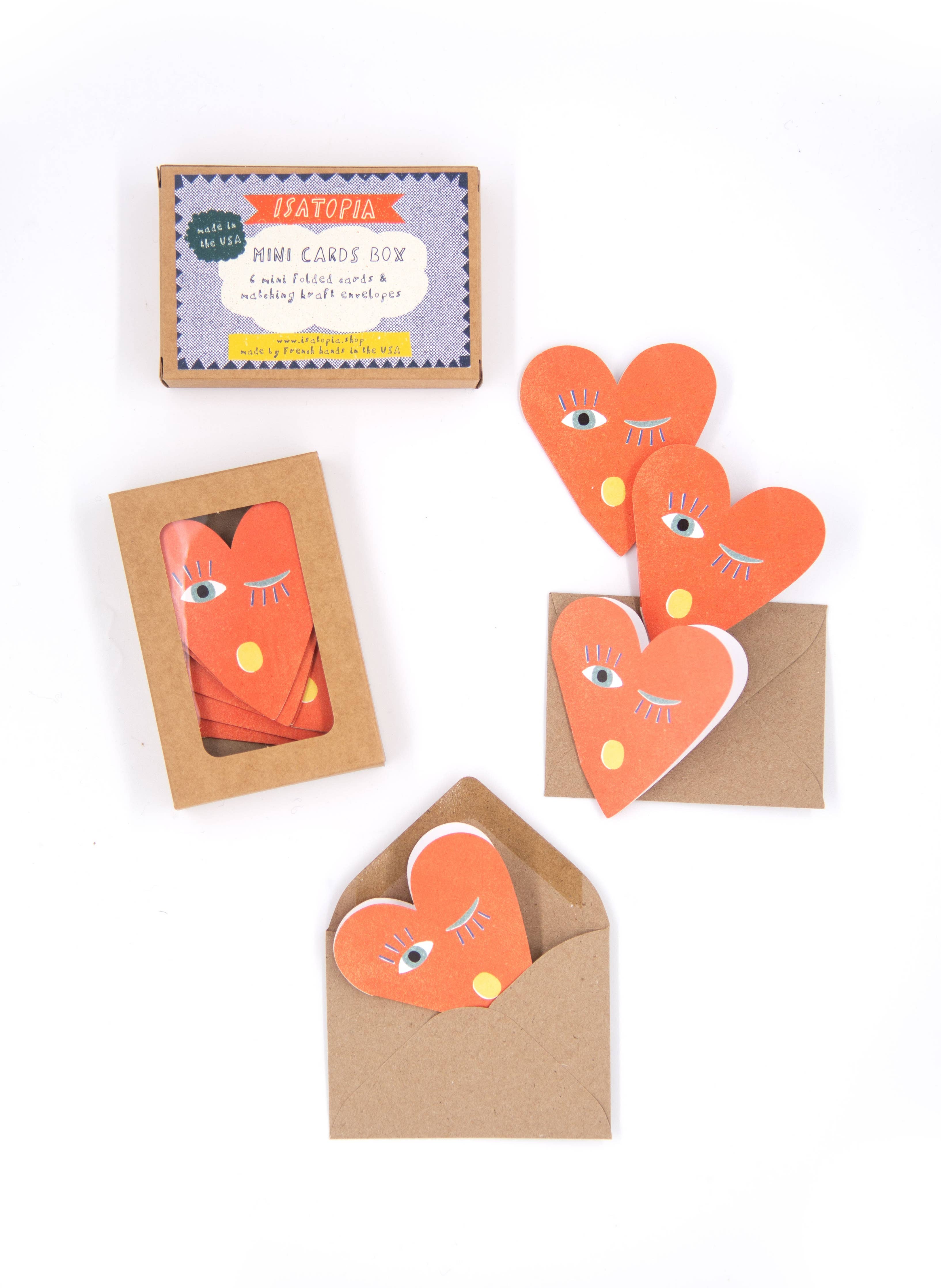 Heart Blink Mini Cards - box of 6 - Proper
