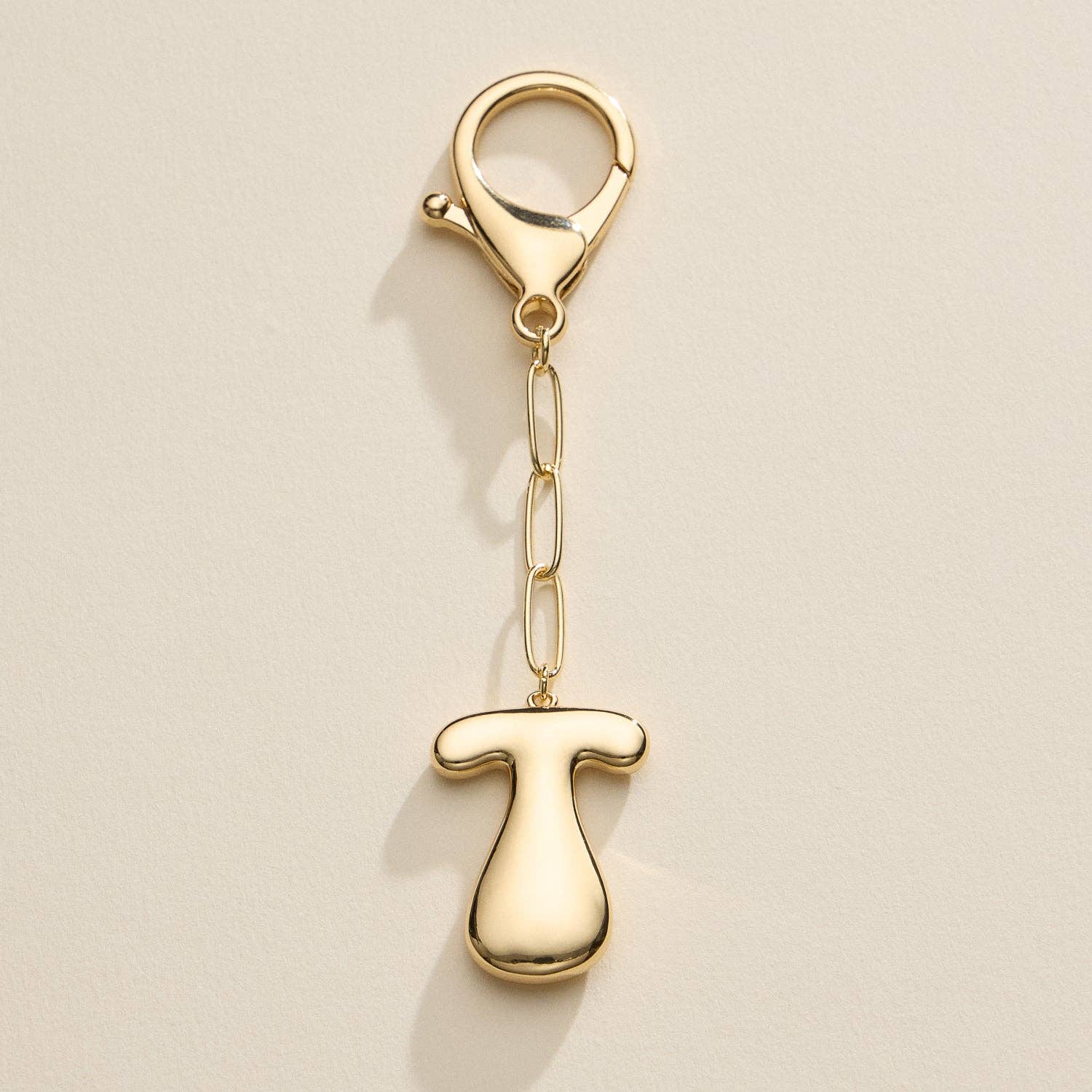 Bubble Letter Initial Keychain - Proper