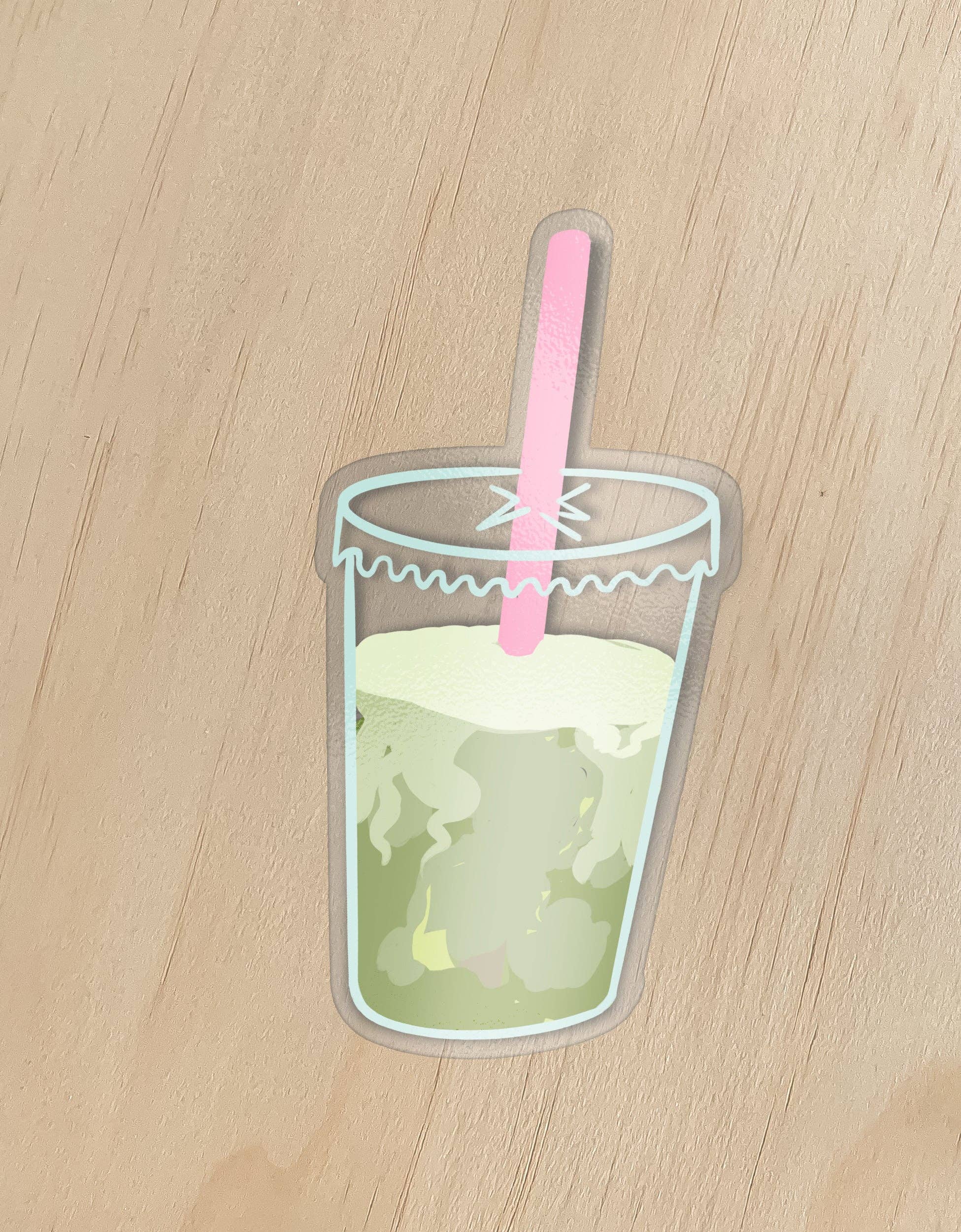 Iced Matcha Transparent Sticker - Proper