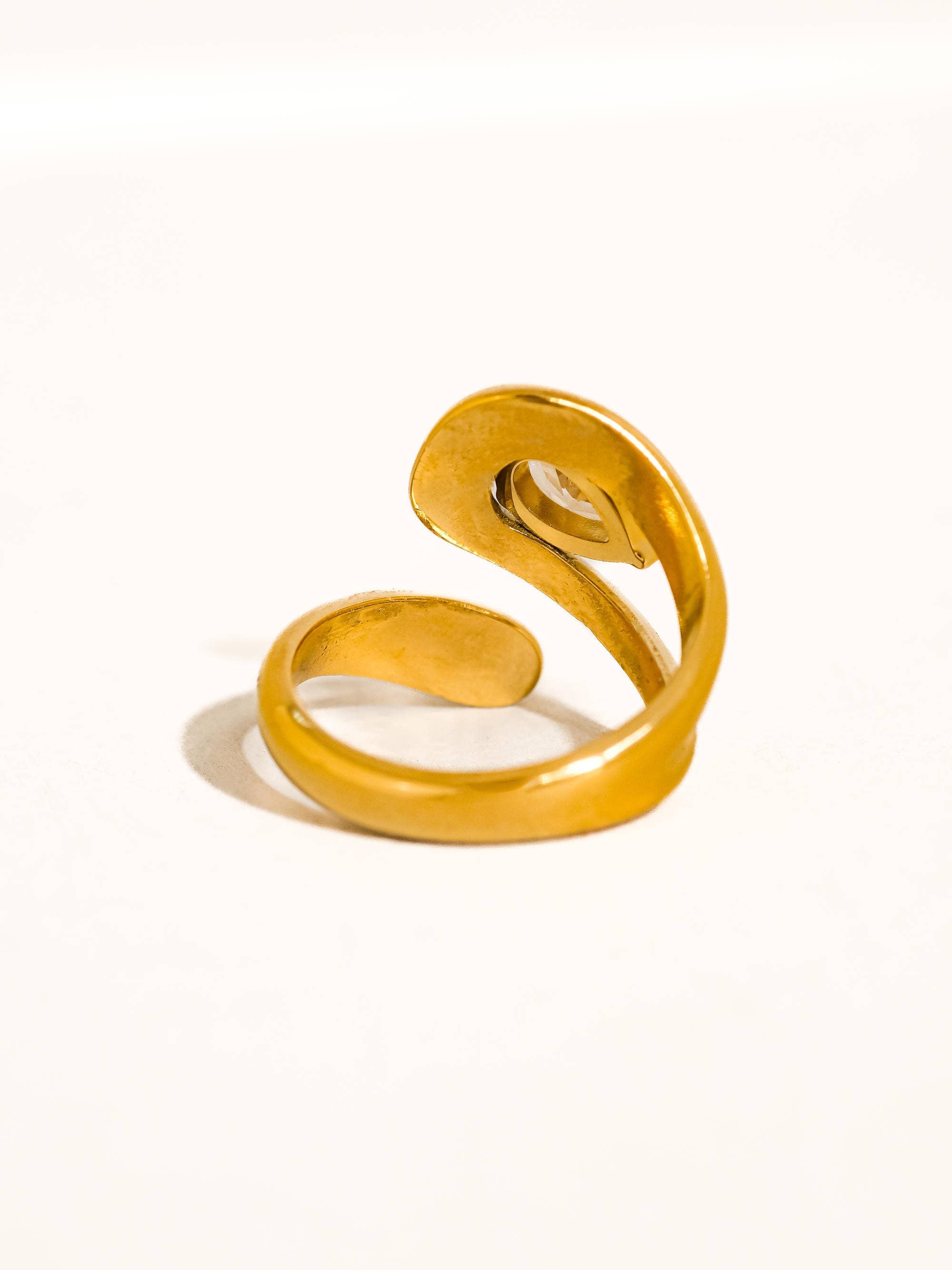 Ronnie 18K Gold Non-Tarnish Wrap CZ Ring - Proper