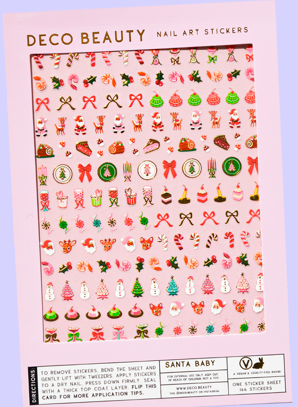 Nail Art Stickers - Santa Baby