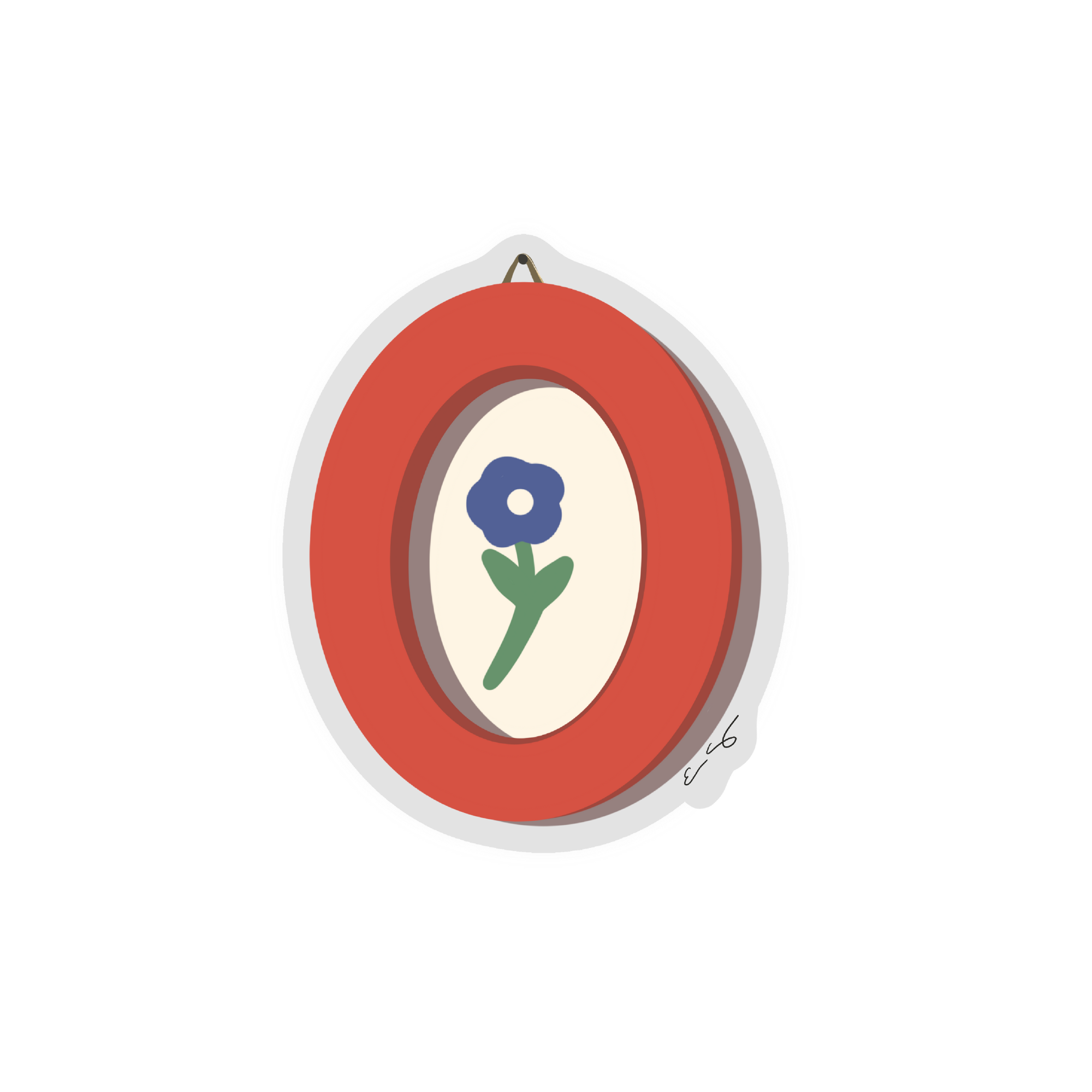 Red Frame Clear Die-Cut Sticker - Proper