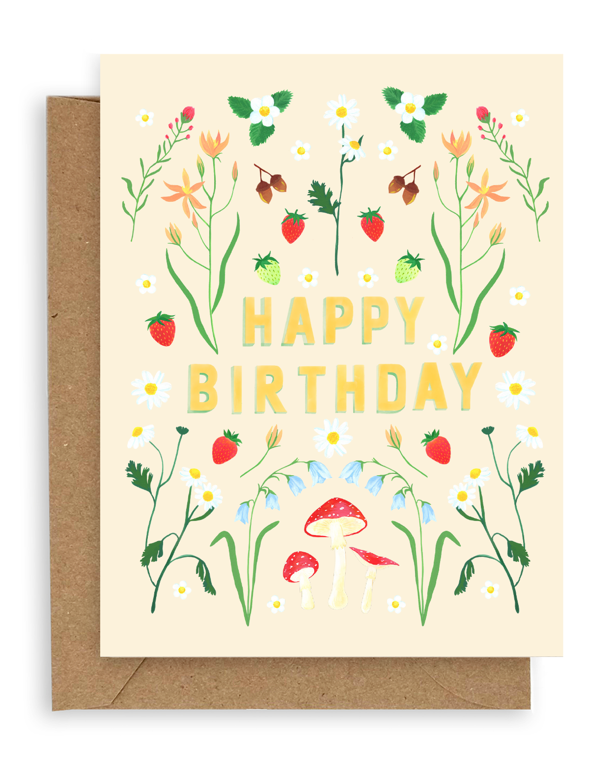 Flora Fauna Birthday Card - Proper
