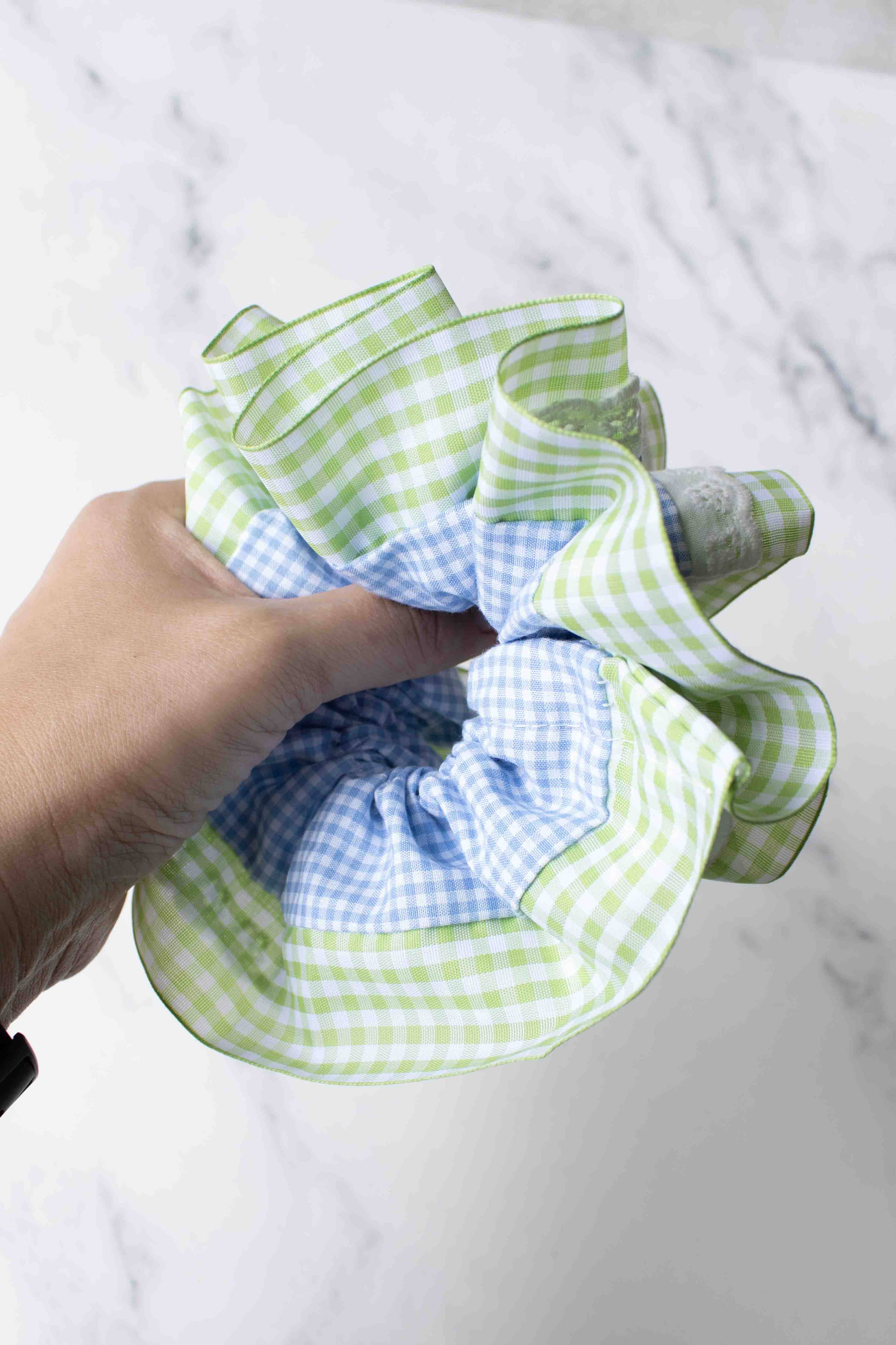 Checkered Mix Hair Scrunchie - Proper