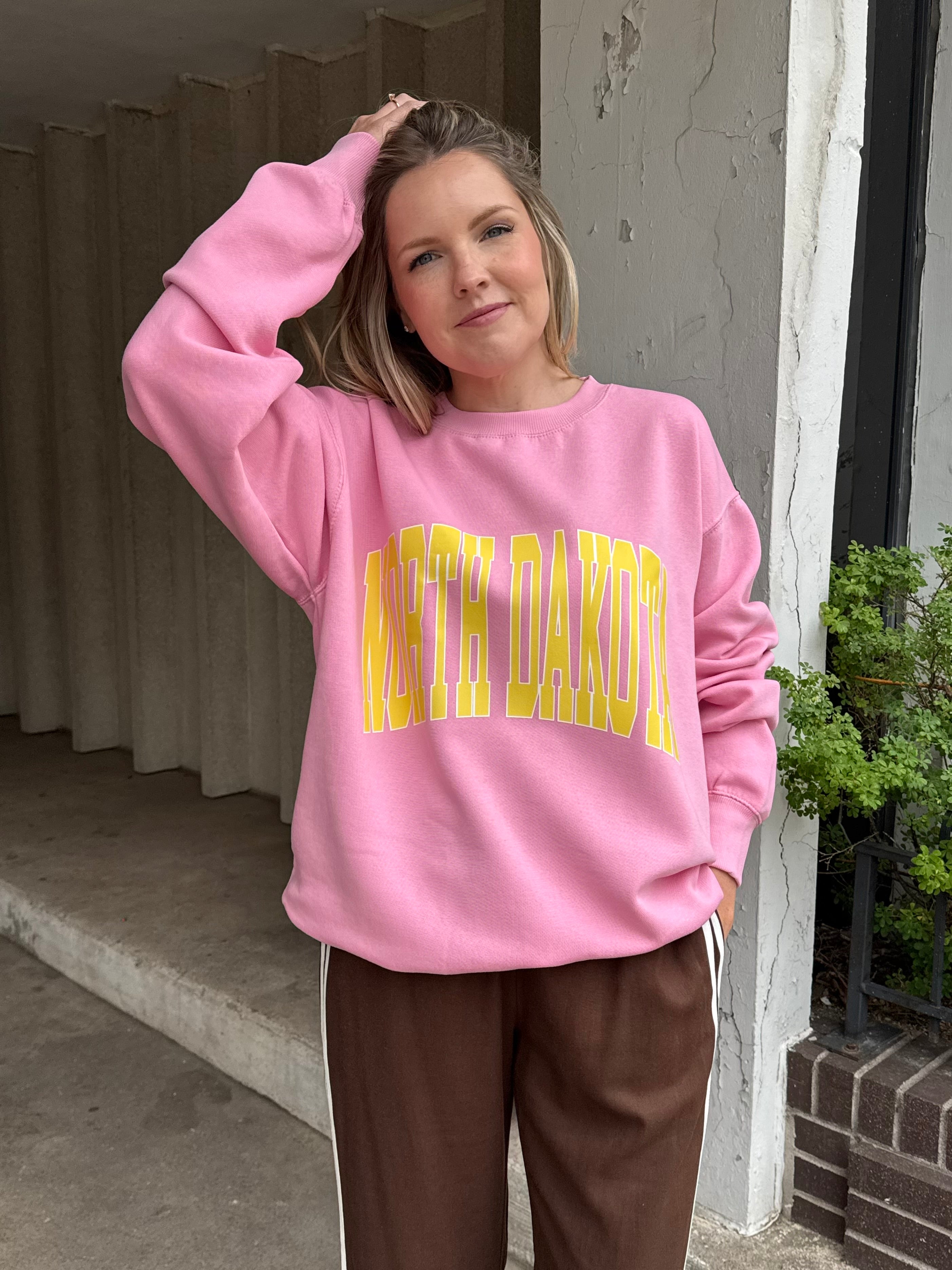 North Dakota Pink Sweatshirt