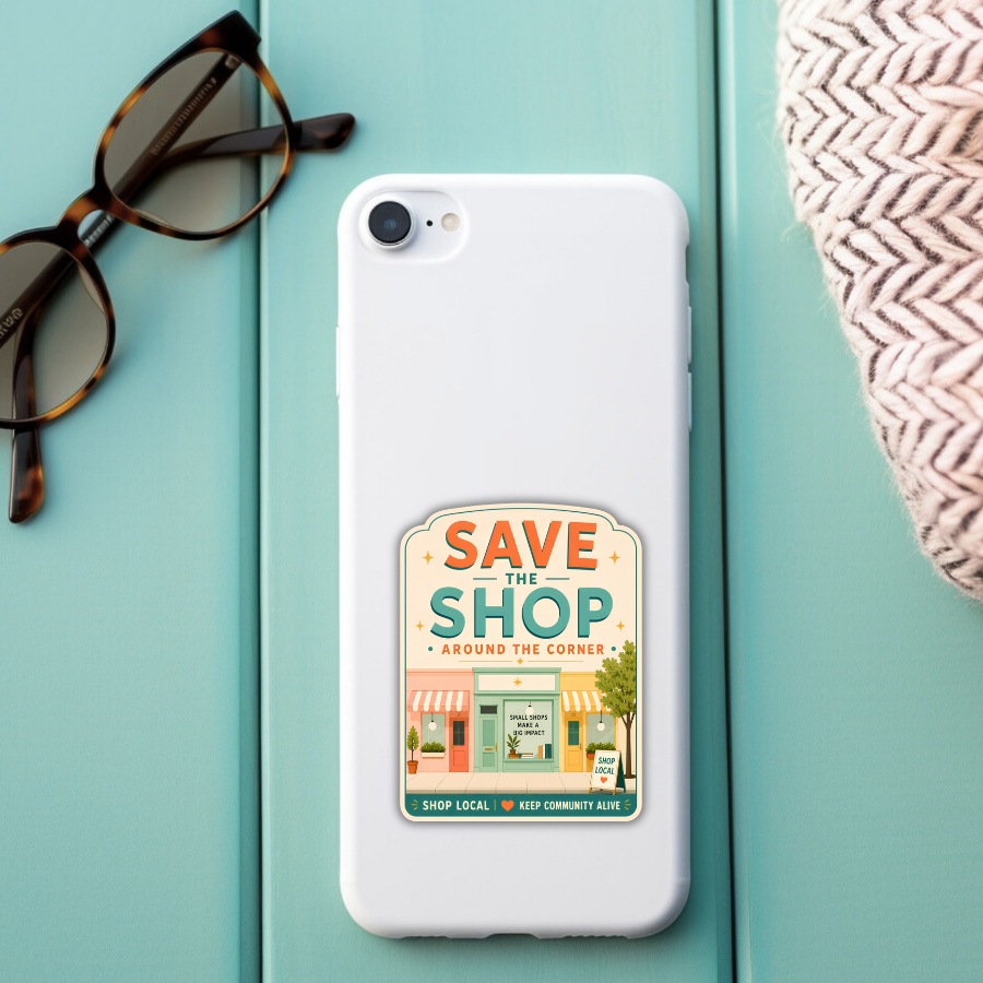 Save the Shop Around the Corner Sticker