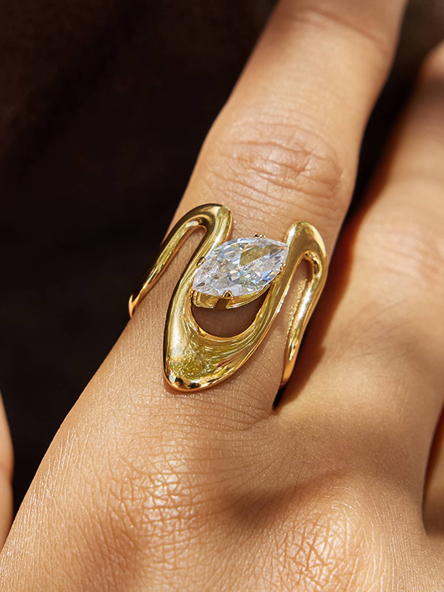 Vana Marquise CZ Open Ring - Proper