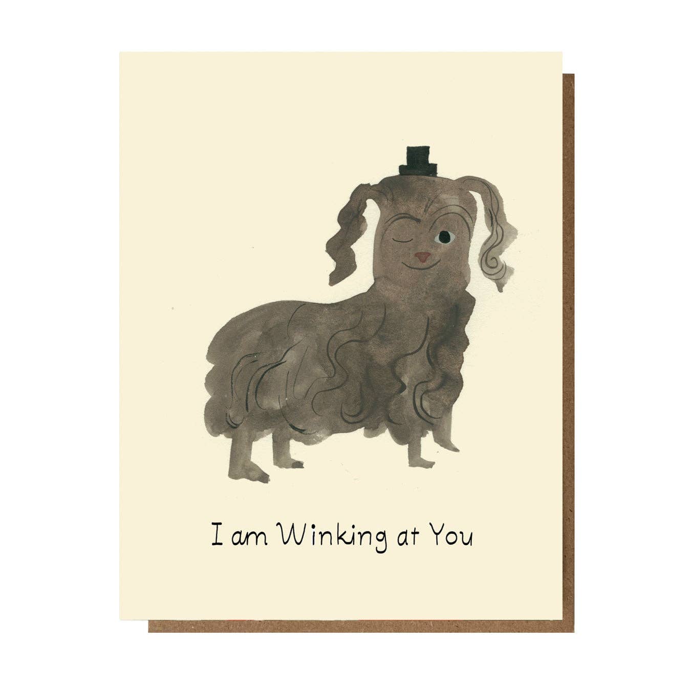 Winking At You Greeting Card - Proper