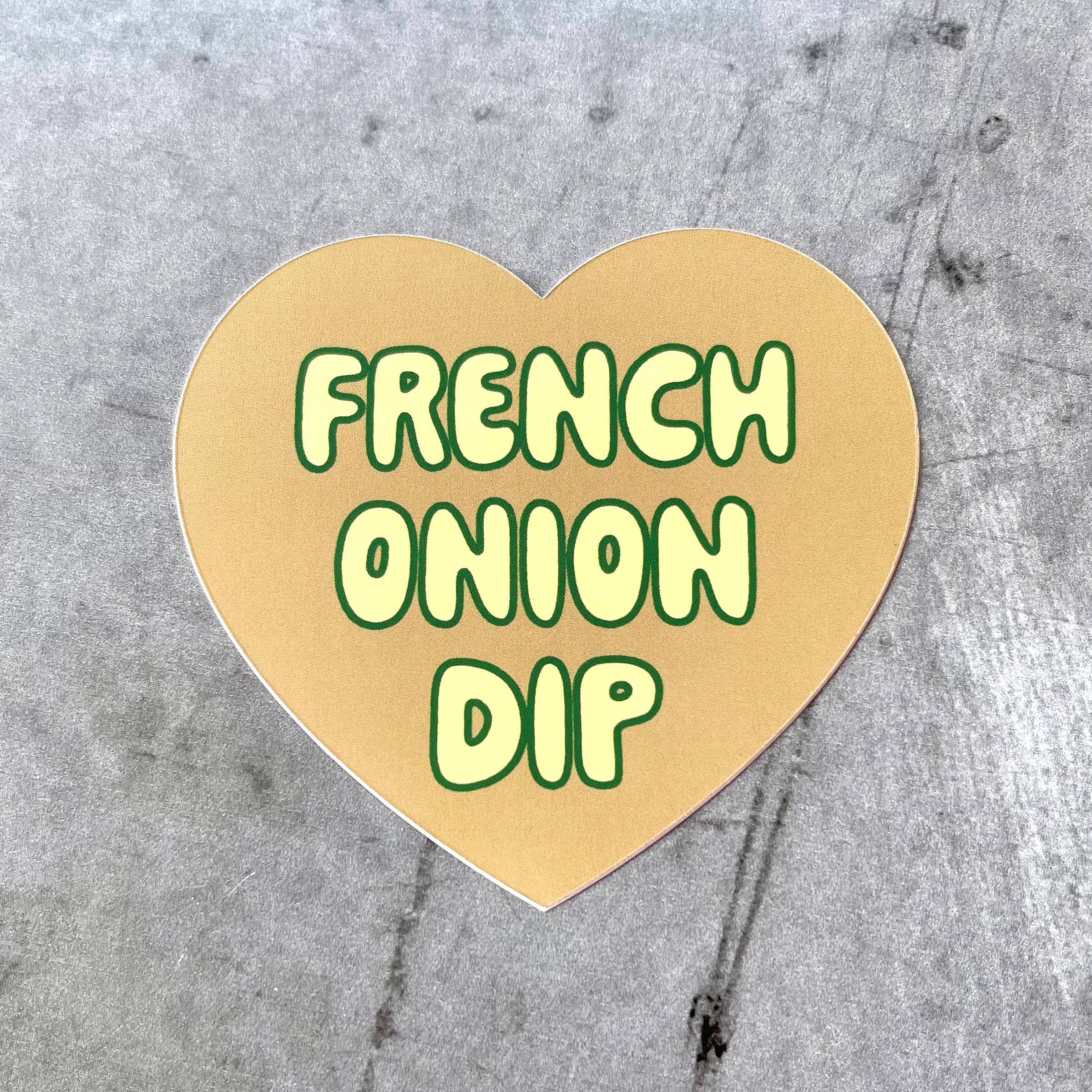 French Onion Dip Heart Sticker - Proper