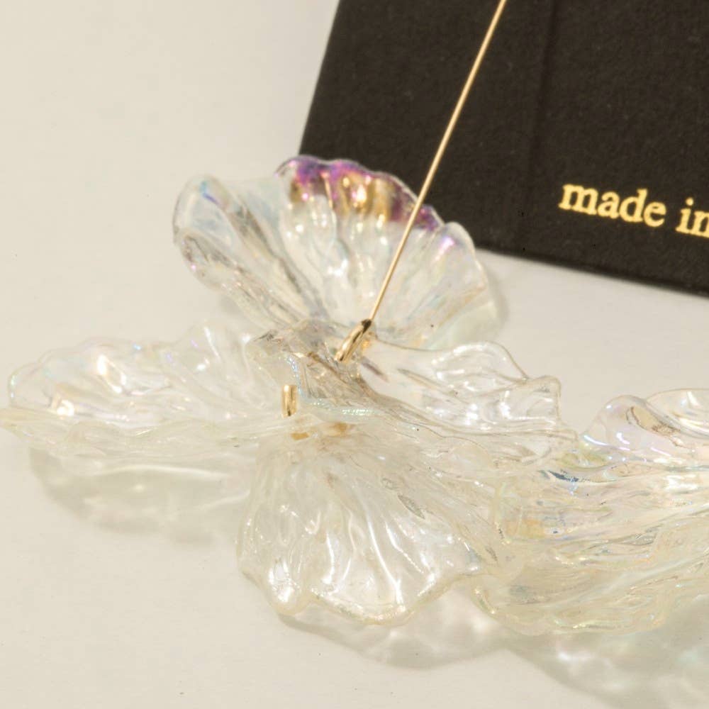 Iridescent Flower Petals Bar Dangle Earrings - Proper