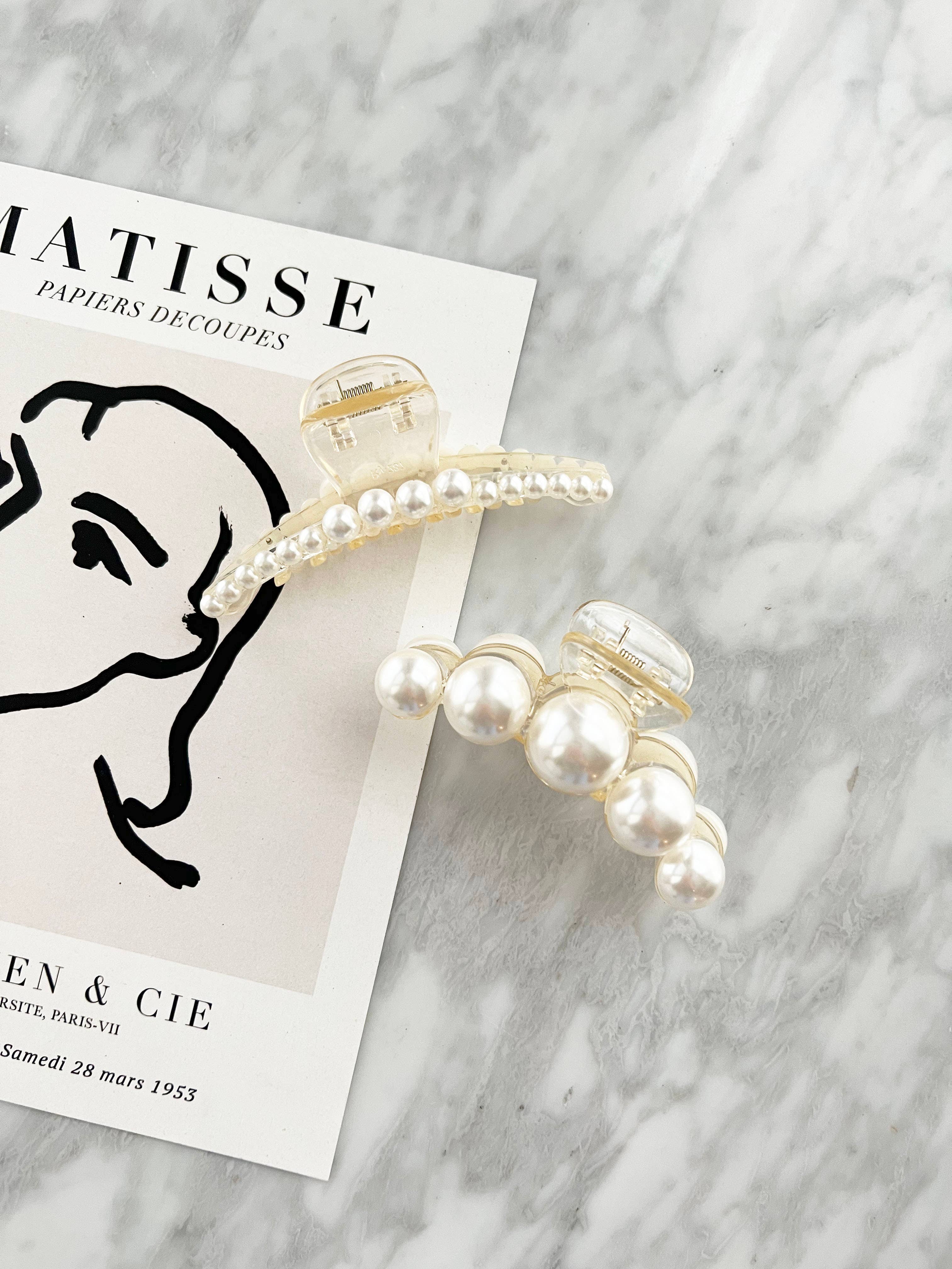 Pearl 3.5" Hair Clips, Hair Claw (FIONA/FIBI) - Proper