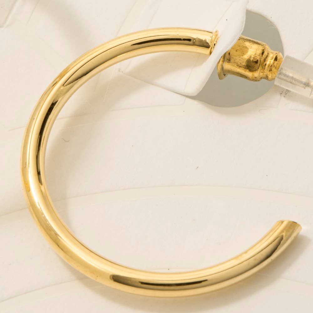 25Mm Dainty Tube Hoop Earrings - Proper