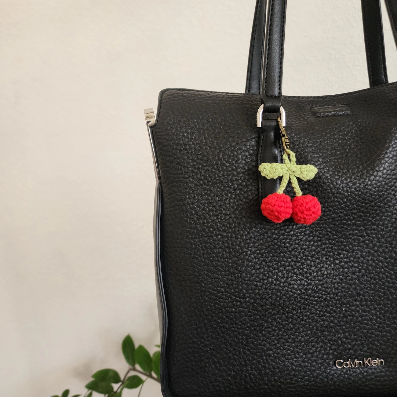 Handmade Cherry Keychain