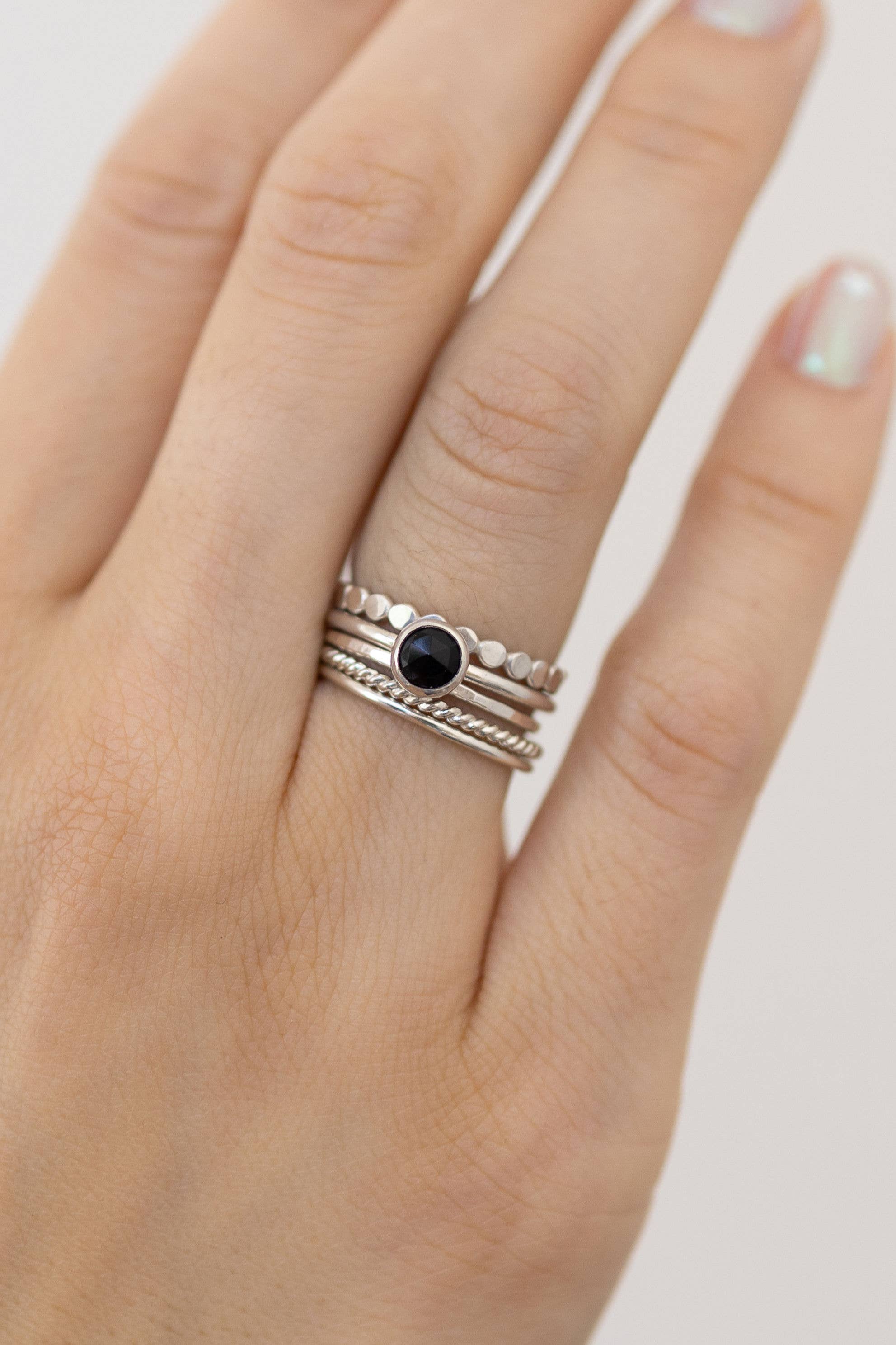 Coin Hammered Disc Ring - Proper