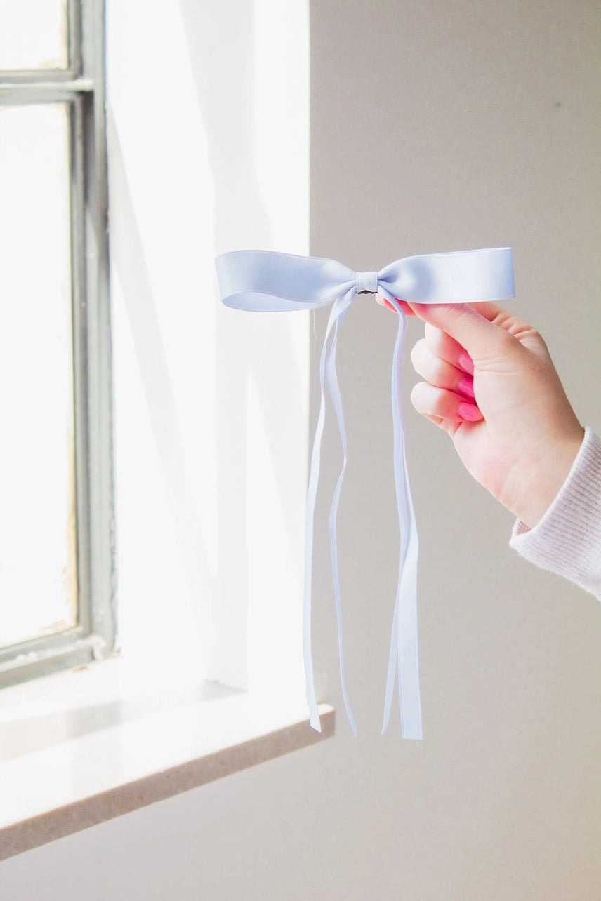 Satin Ribbon Long Bow Clip - Proper
