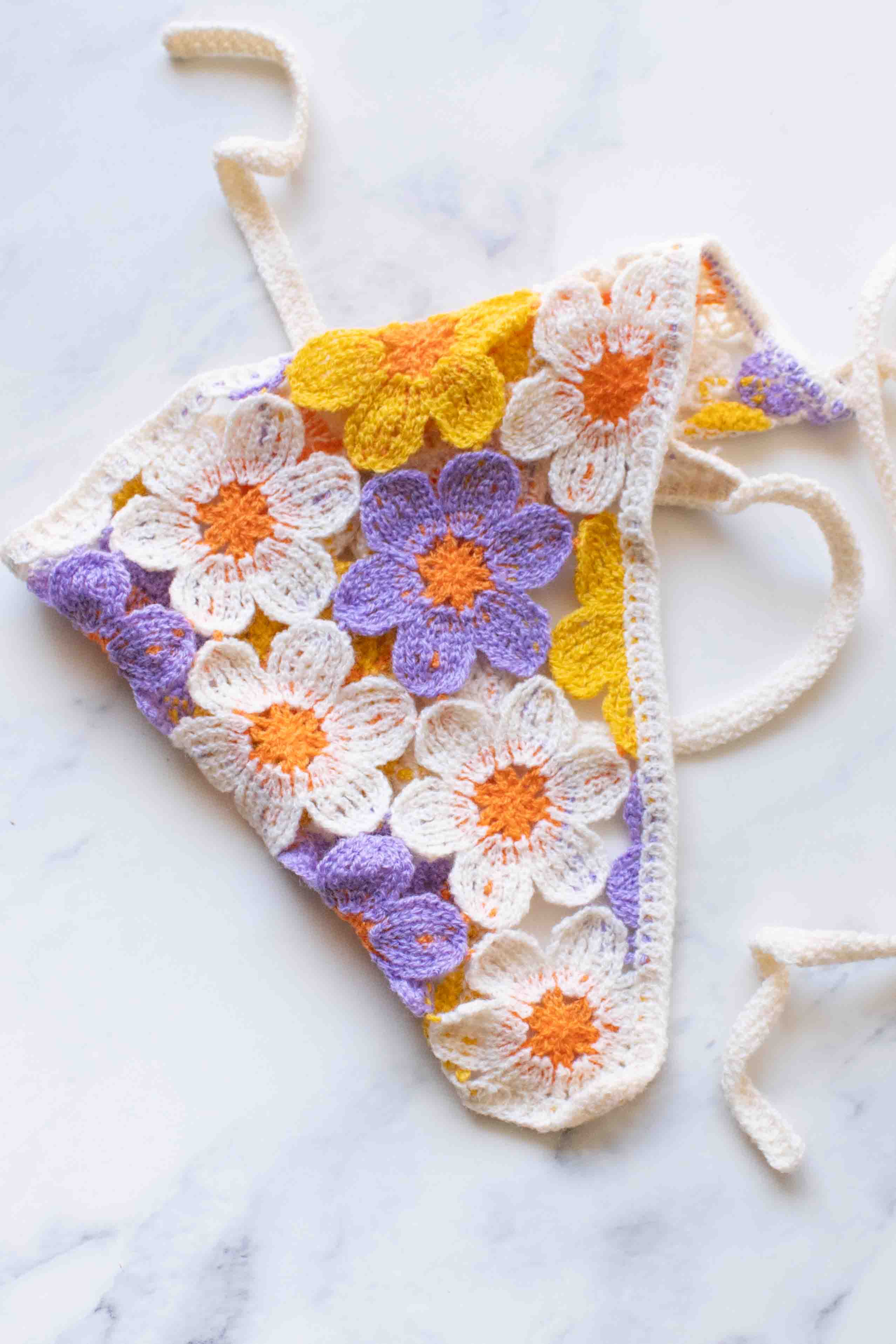 Crochet Triangle Headscarf