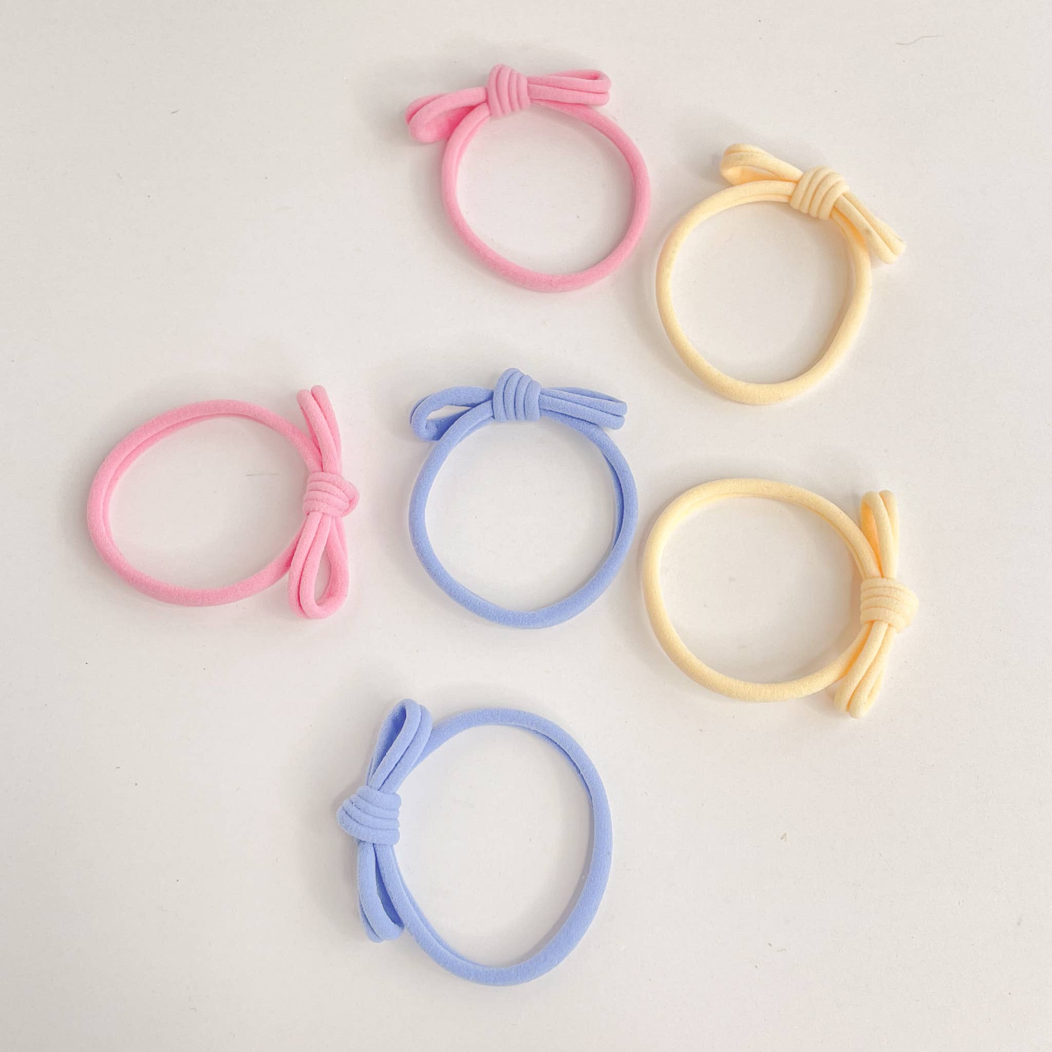 Seamless Knotted Bow Hair Tie Set