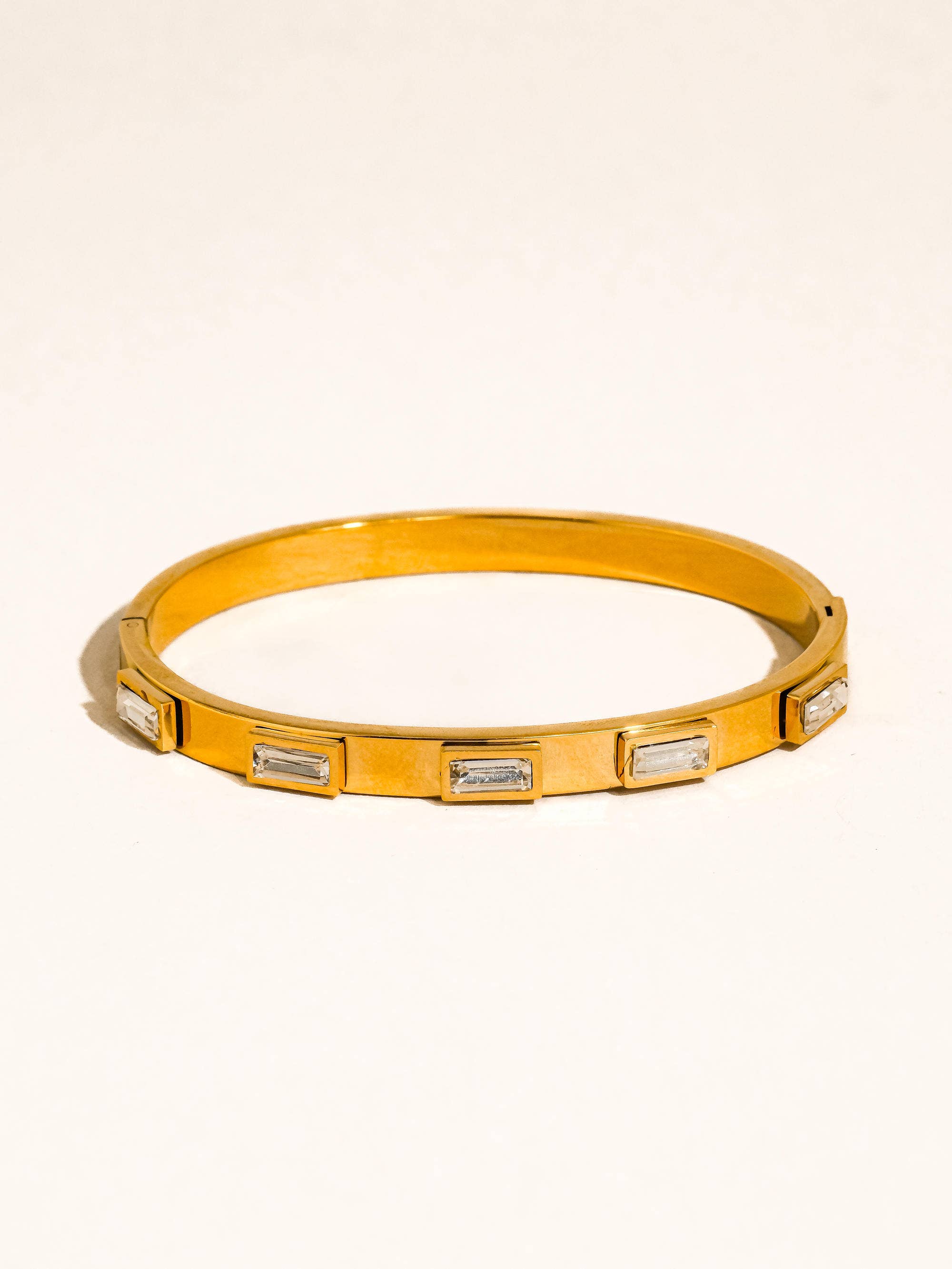 Tanith Baguette CZ Bangle Bracelet - Proper