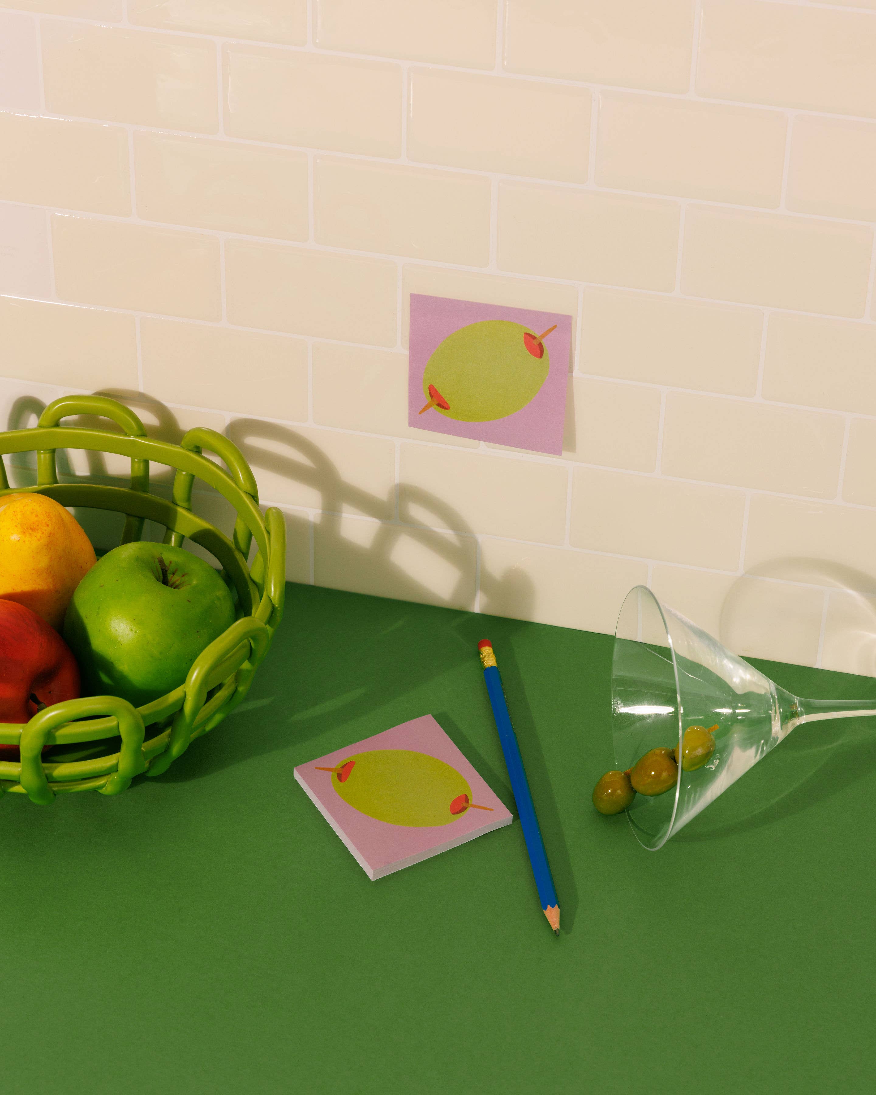 Olive Sticky Notes - Proper