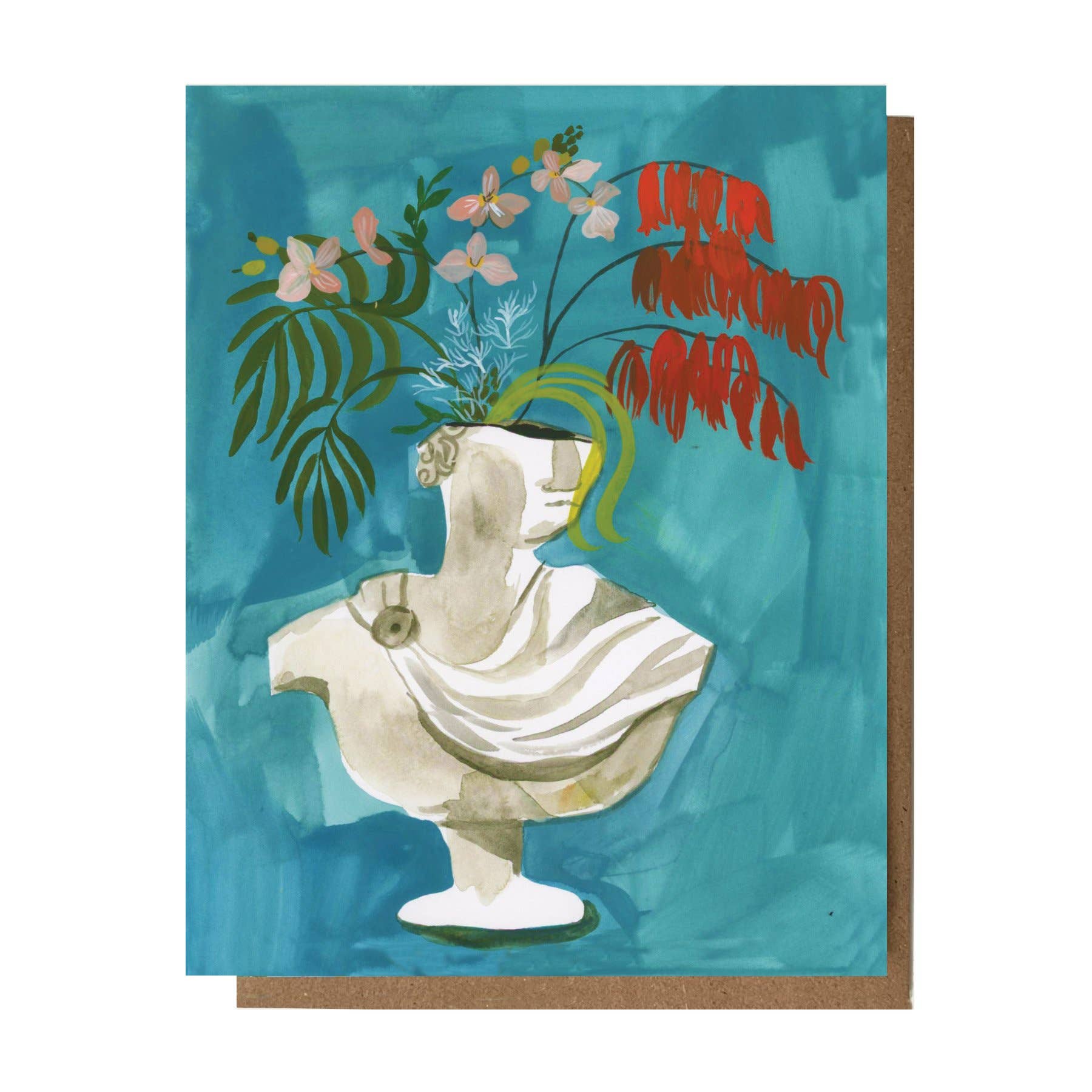 Flora Blue Greeting Card - Proper