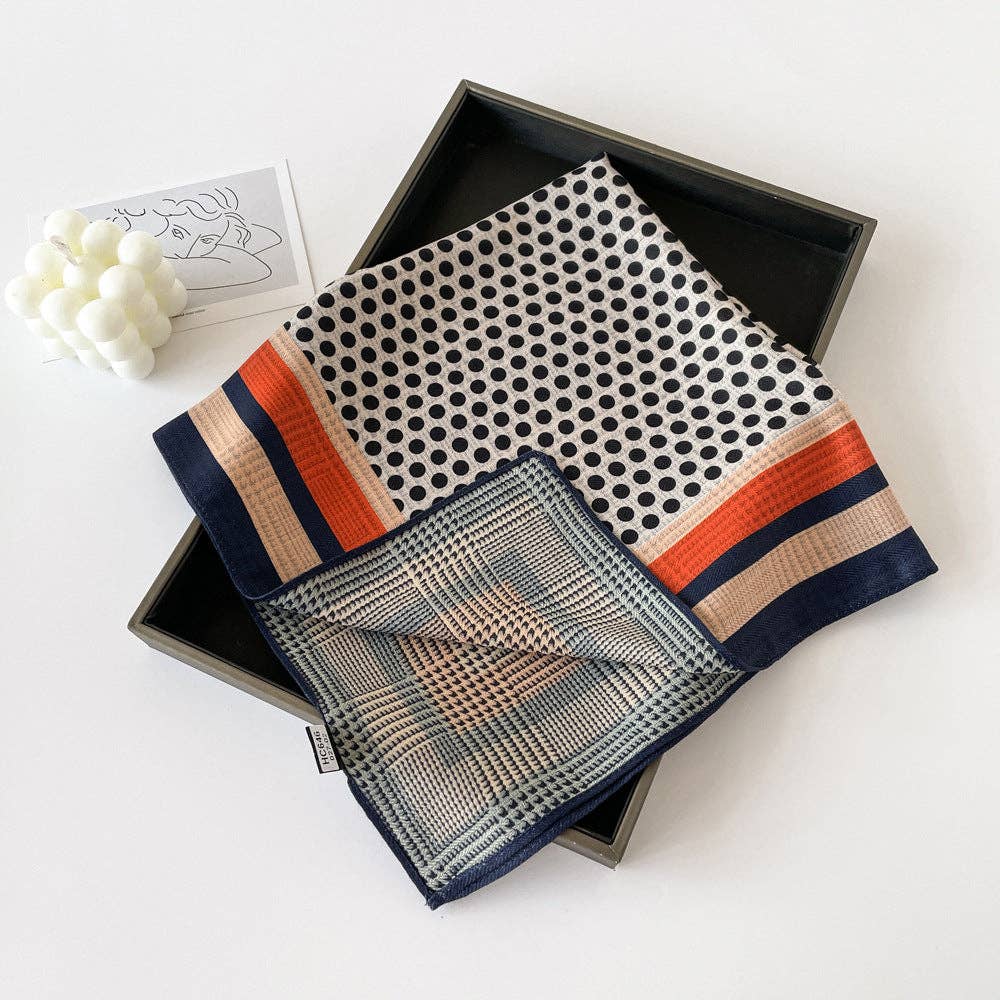 Elegant Flower Print Long Satin Scarf DP25F998 - Proper