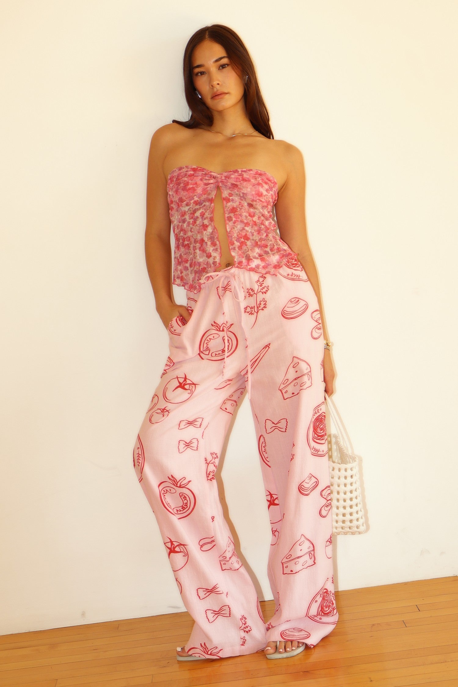 Pink Pasta Drawstring Pants - Proper