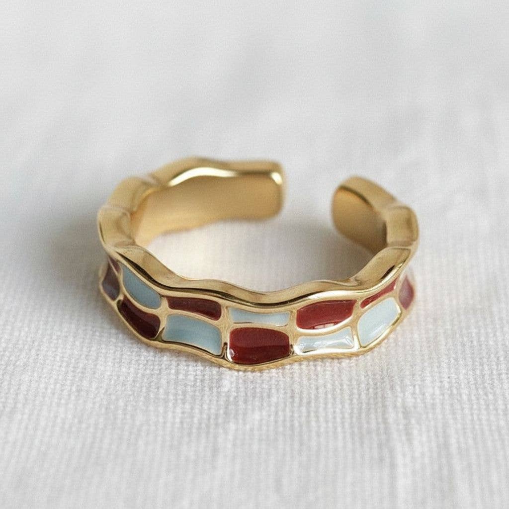 Wavy Enamel Ring