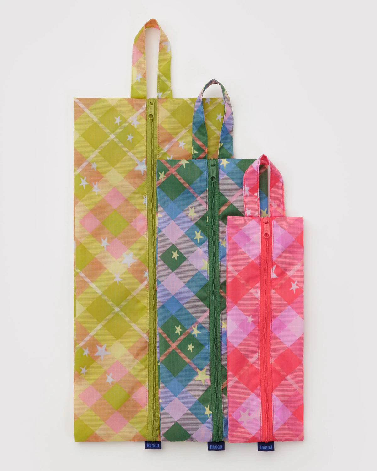 Baggu 3D Zip Set - Star Plaid
