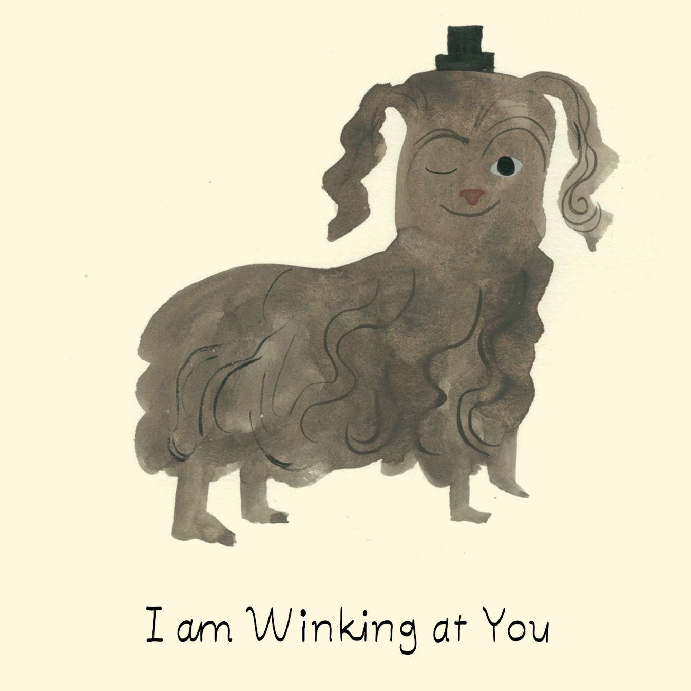 Winking At You Greeting Card - Proper