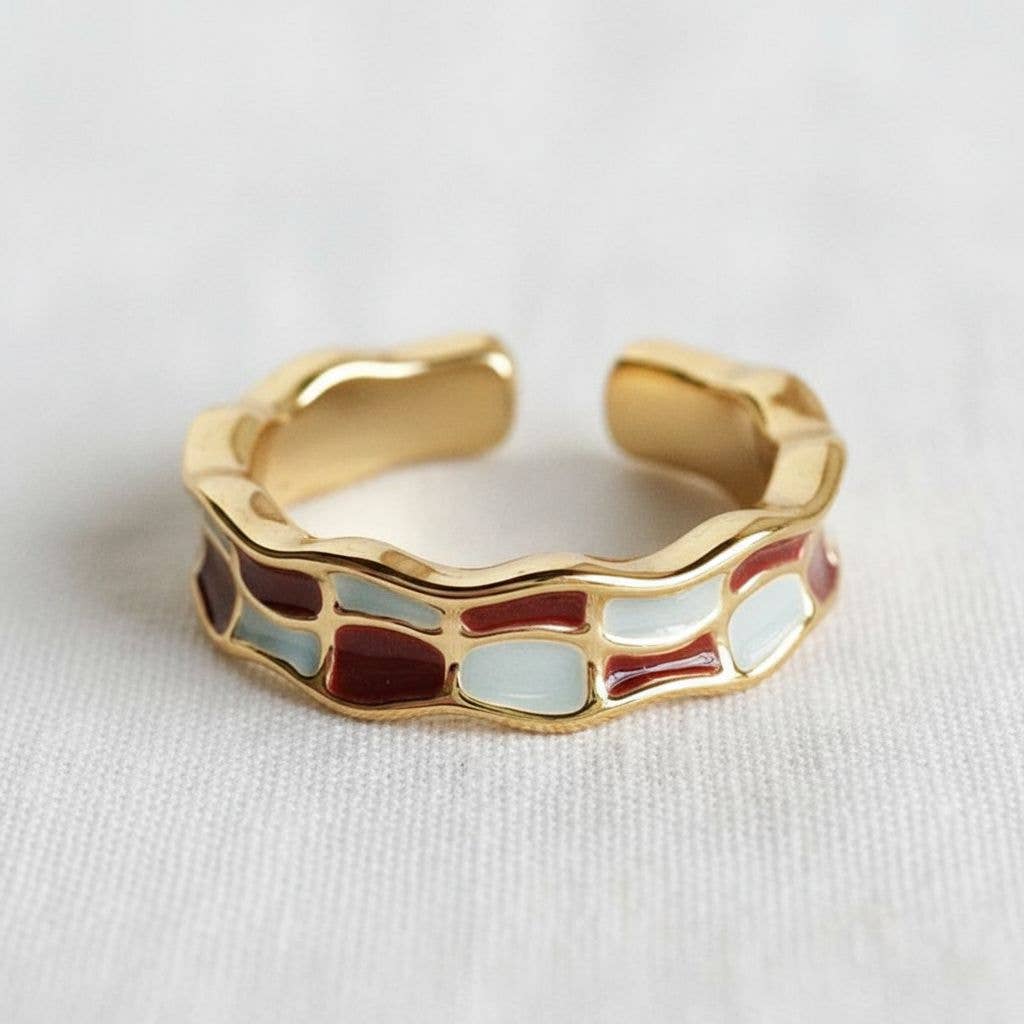Wavy Enamel Ring