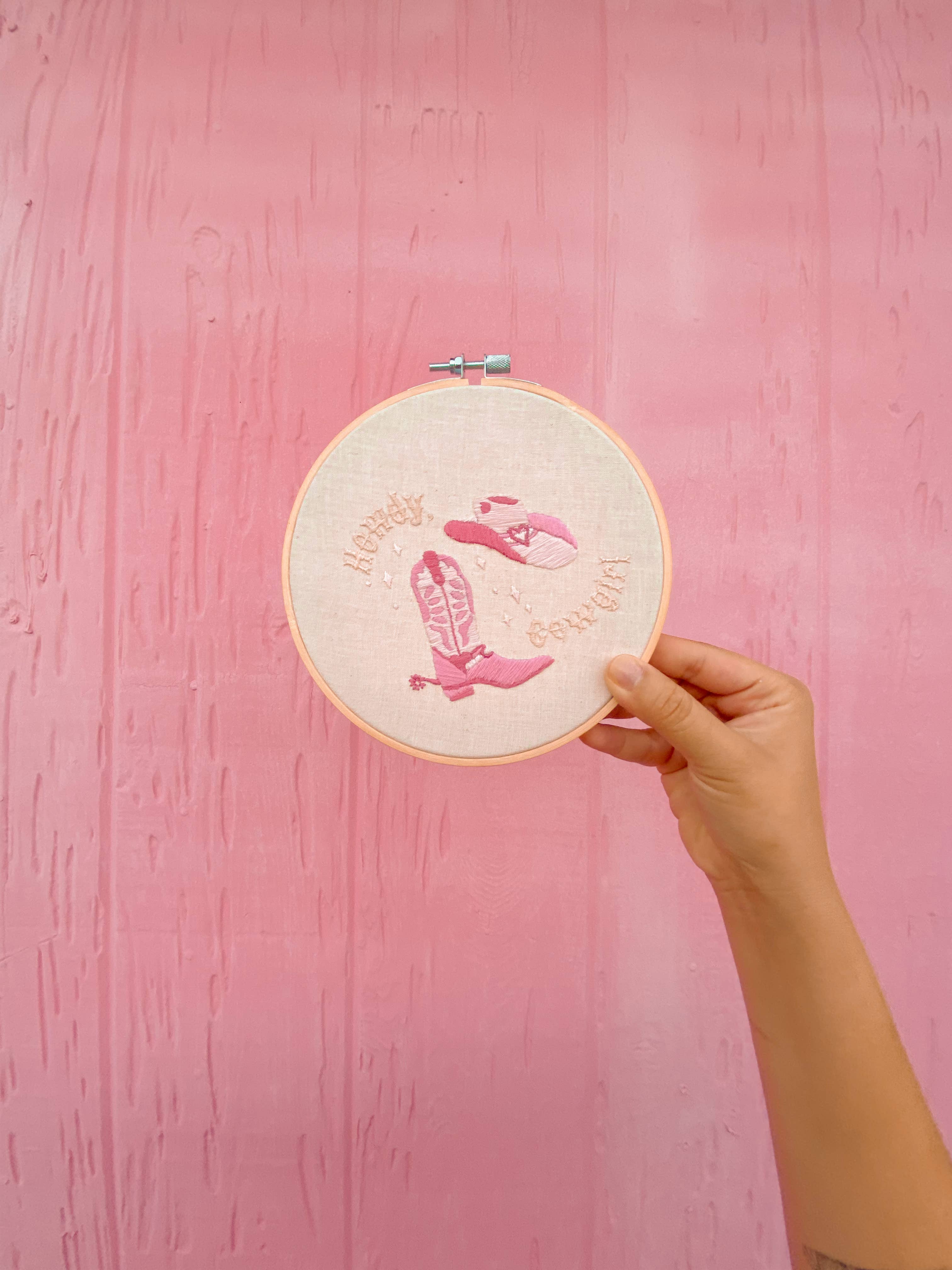 Howdy, Cowgirl Embroidery Kit - Proper