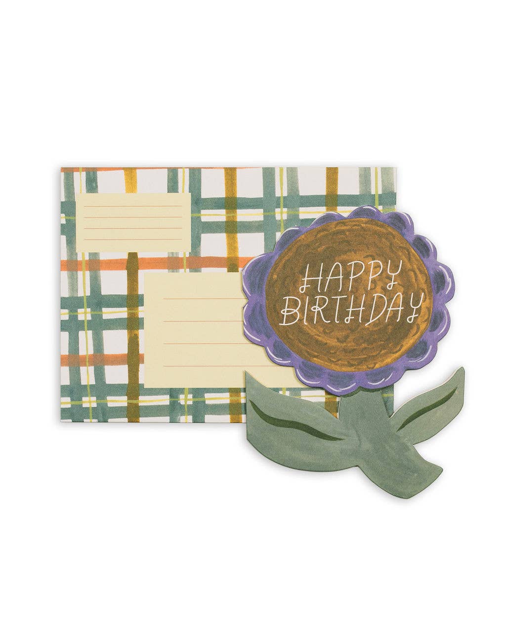 Birthday Flower Die Cut Card - Proper