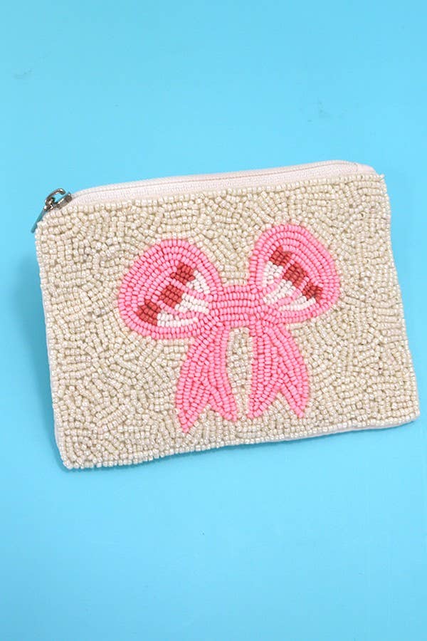 Bow Beaded Coin Purse - Proper