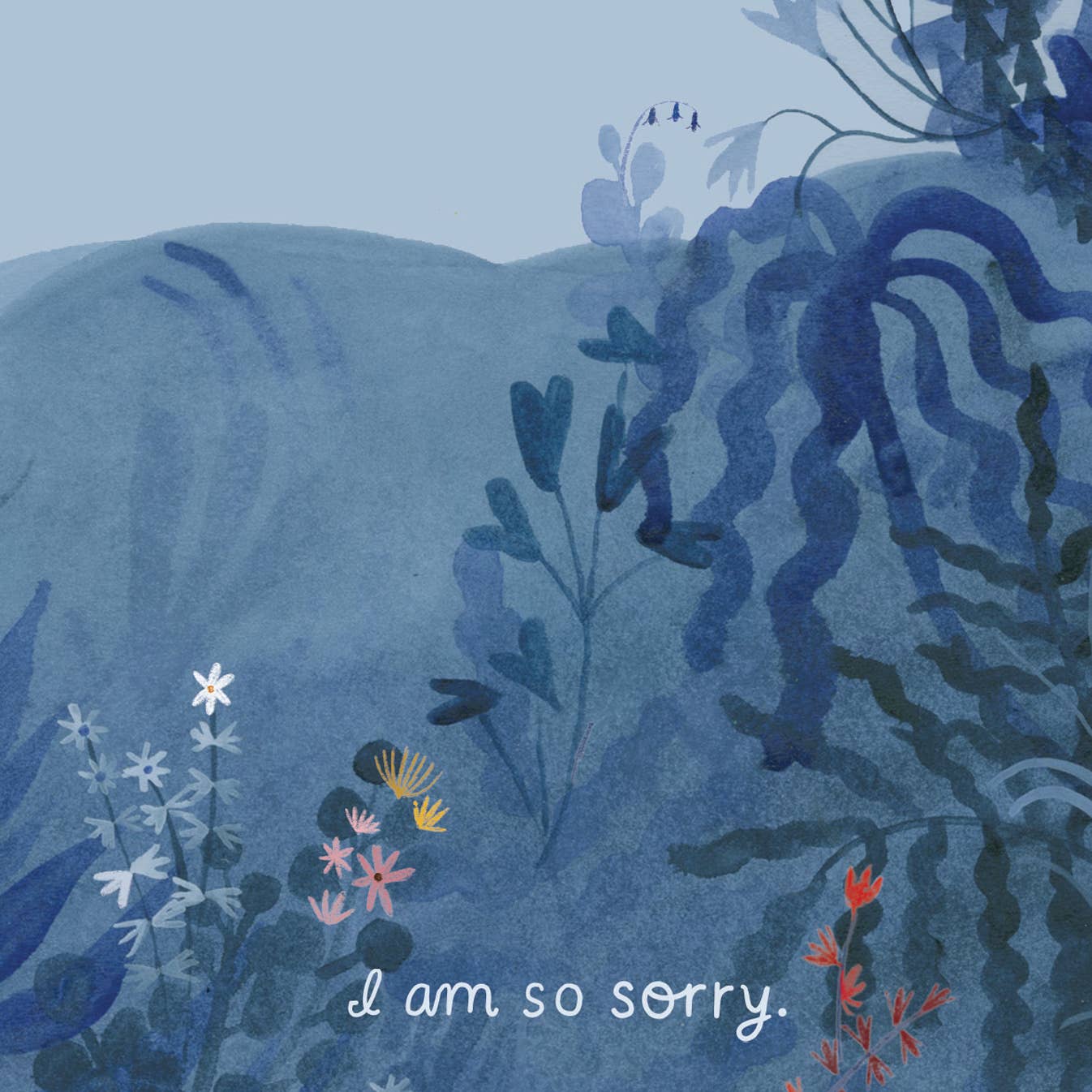 I Am So Sorry Blue Greeting Card - Proper