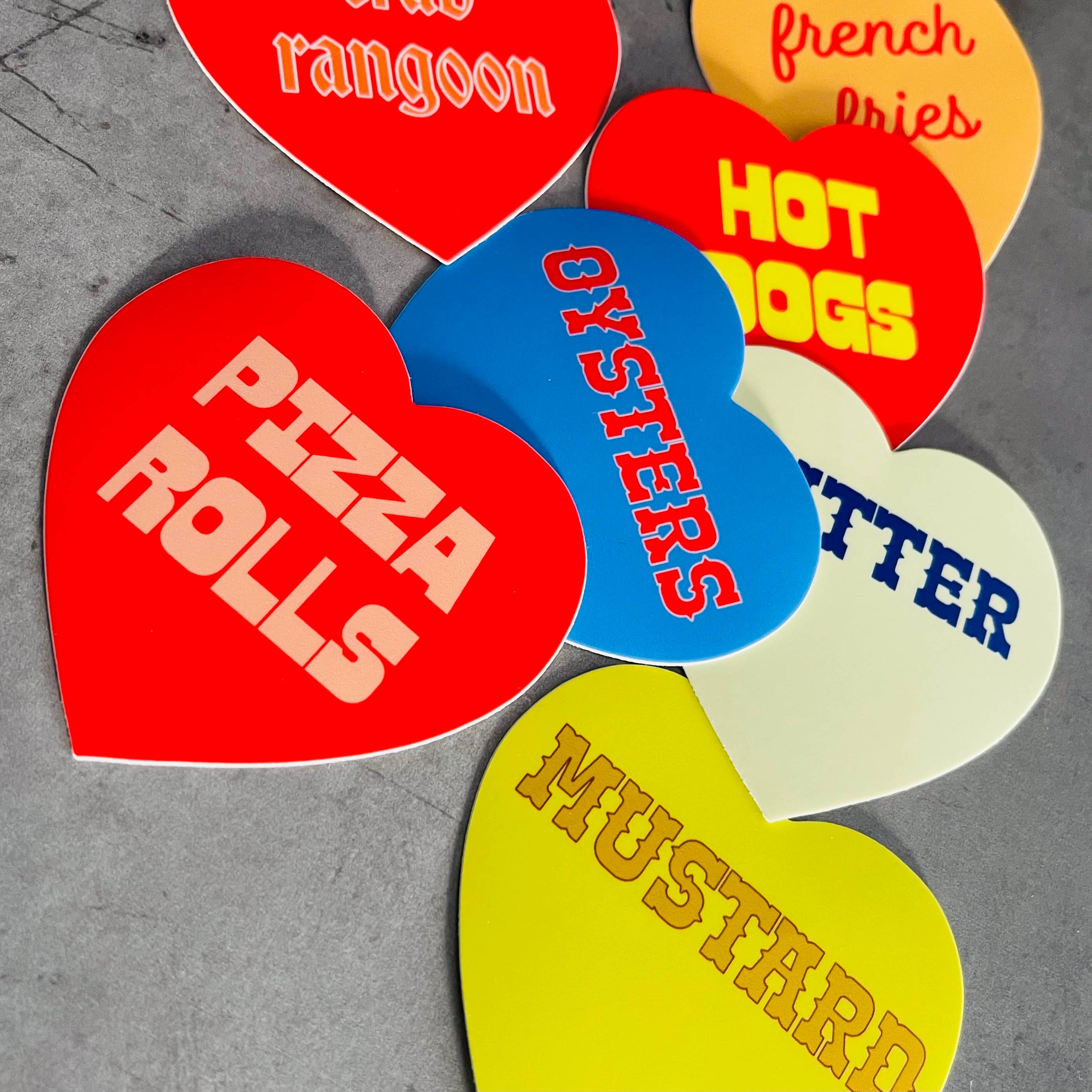 Mustard Heart Sticker - Proper