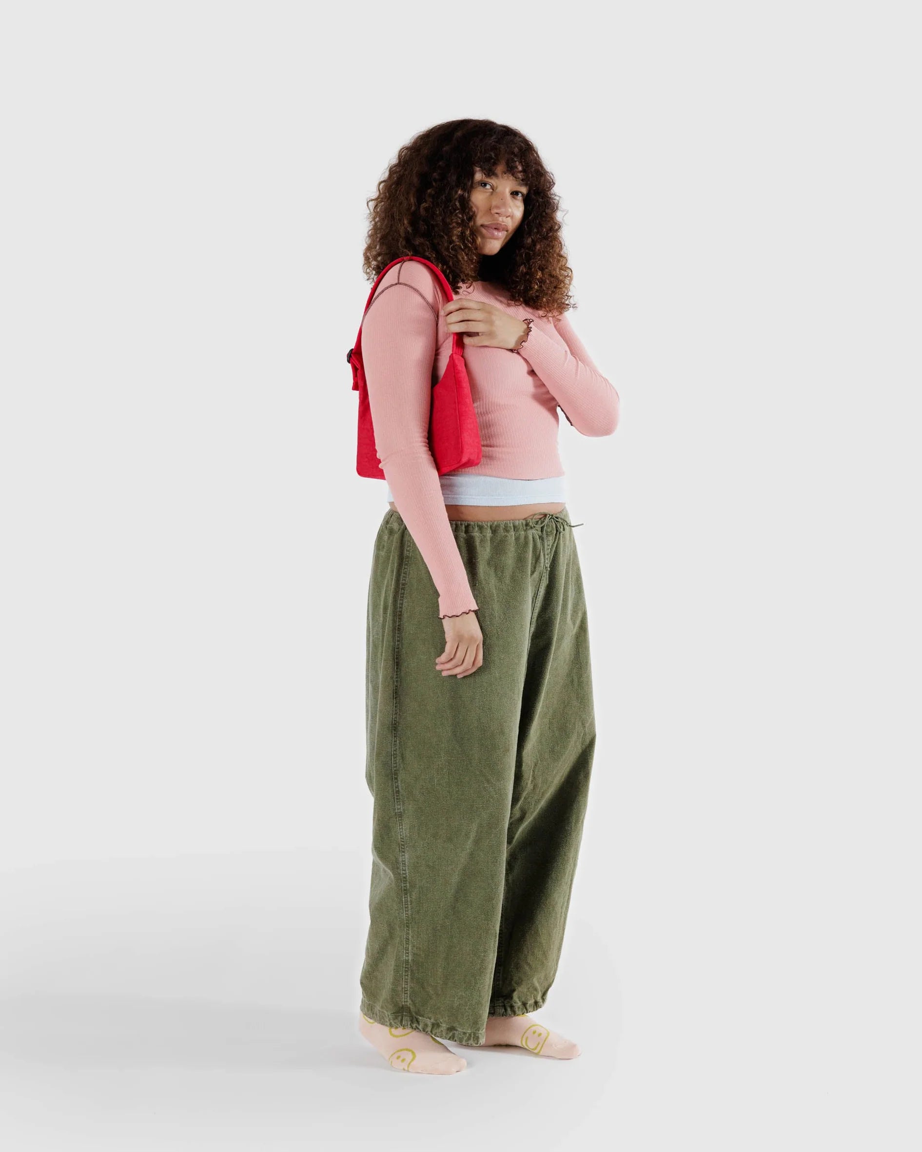 Baggu Mini Nylon Shoulder Bag - Candy Apple - Proper