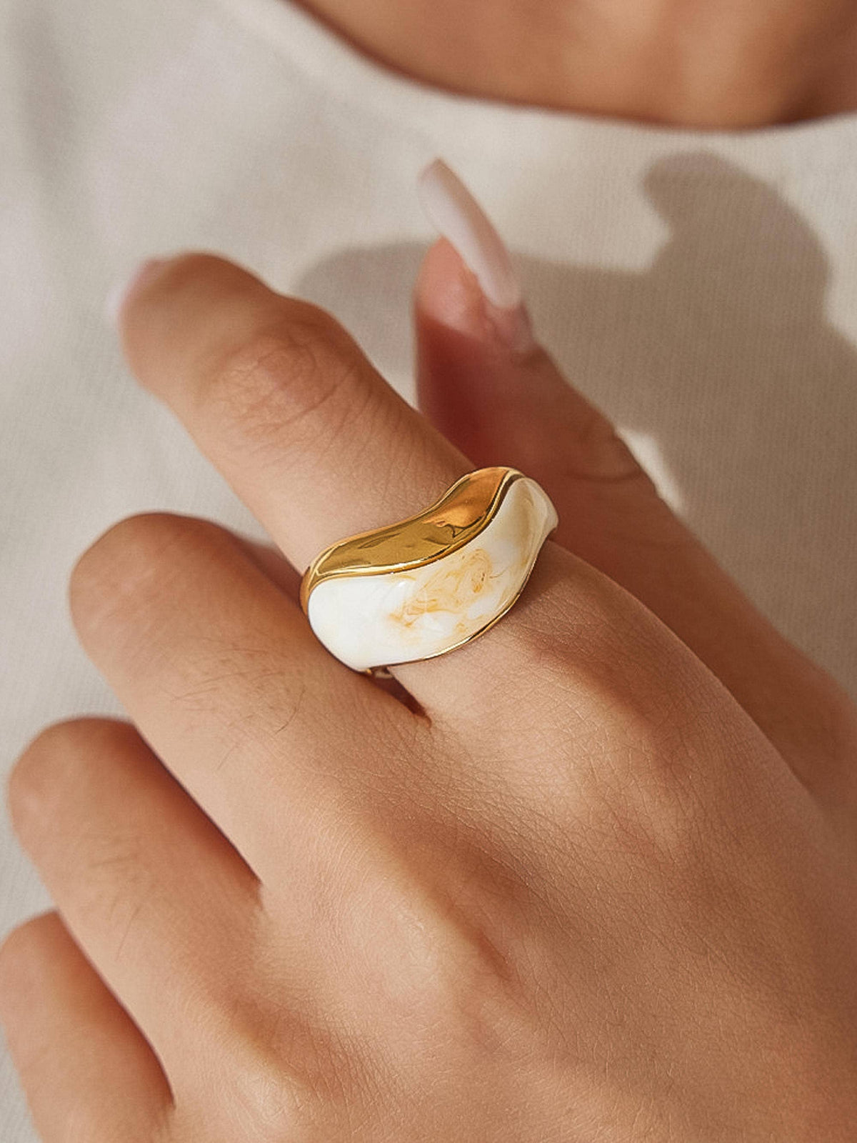 Fennel 18K Gold Non-Tarnish Statement Ring - Proper