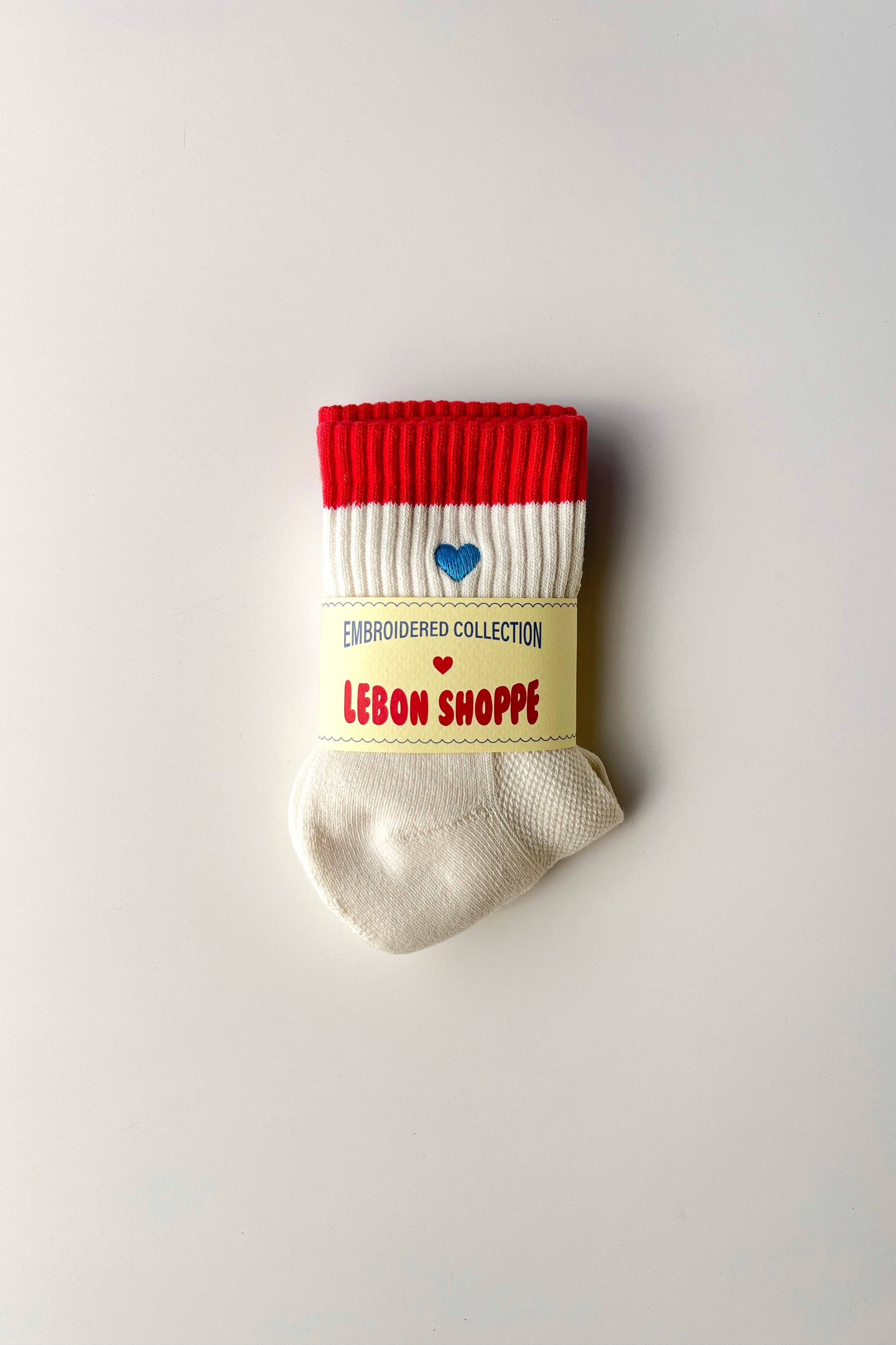 Embroidered Color Block Girlfriend Socks - Proper