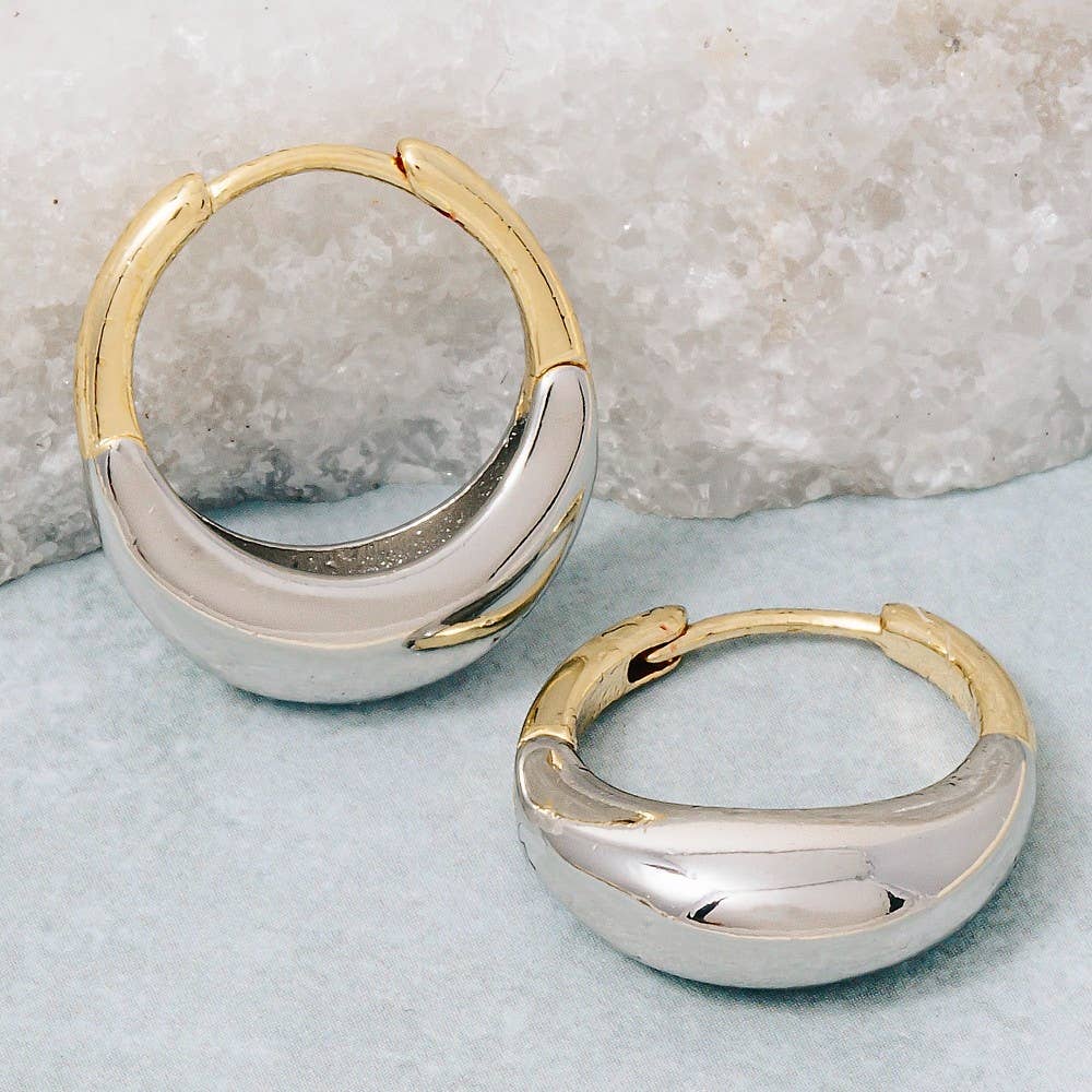 Two Tone Hoop Earrings - Proper