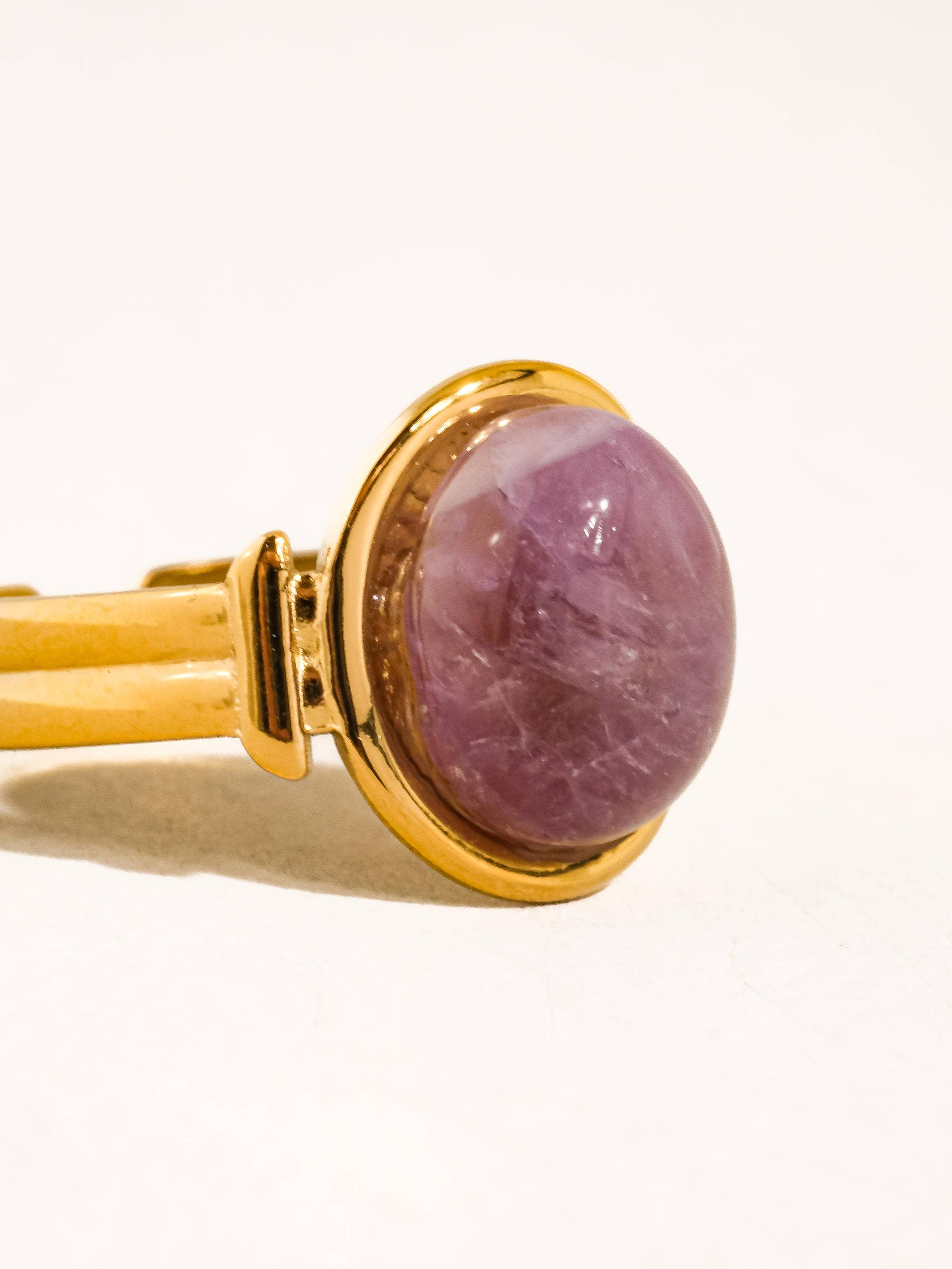Jett 18K Gold Non-Tarnish Pink Stone Adjustable Ring - Proper