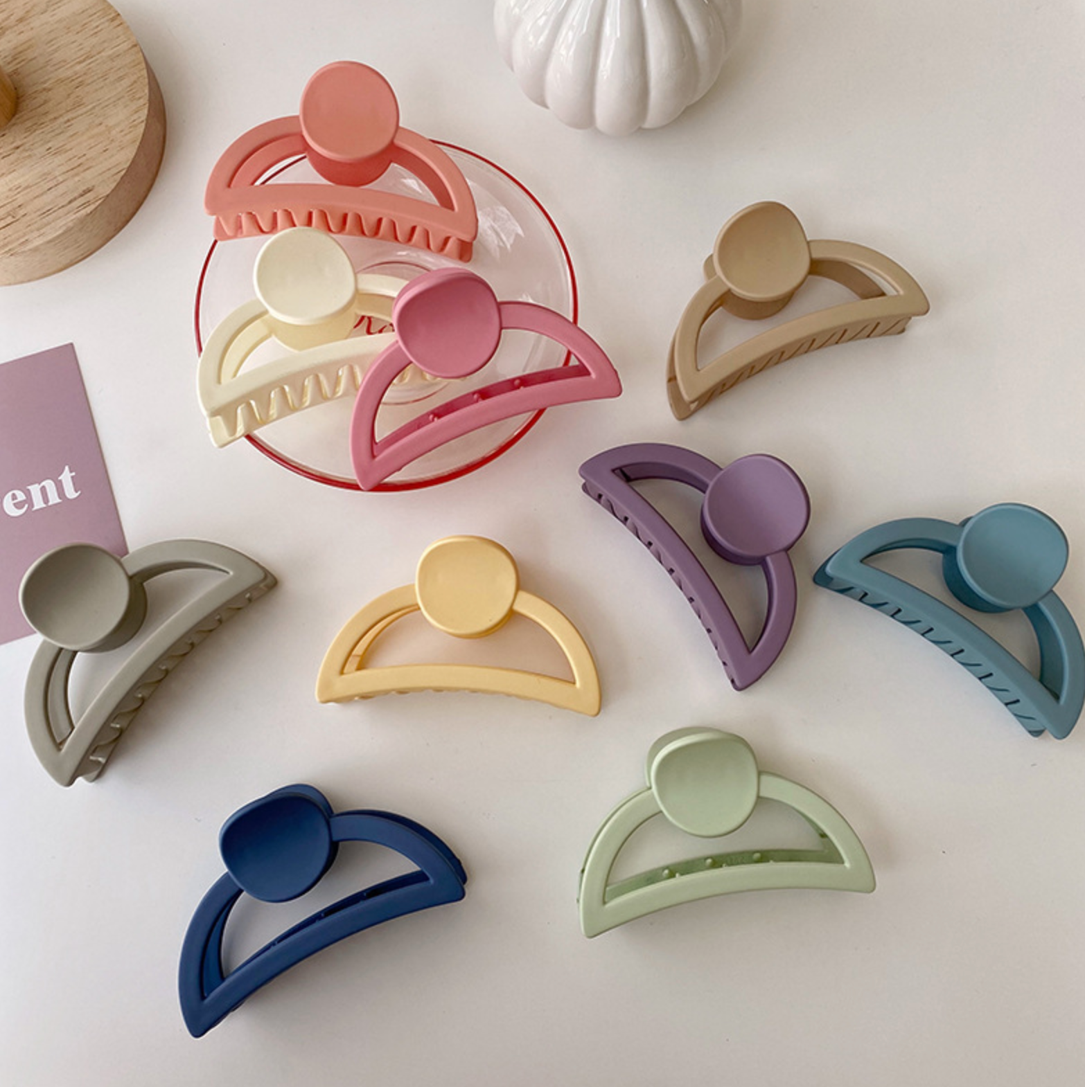 Matte Half Moon Hair Clips (CASIE) - Proper
