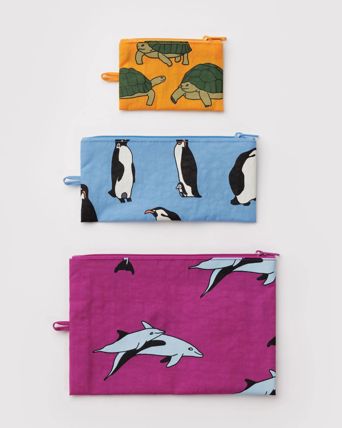 Baggu Flat Pouch Set - Vacation Animals - Proper