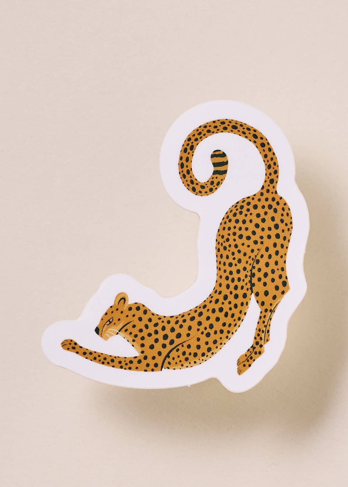 Stretching Cheetah Sticker - Proper