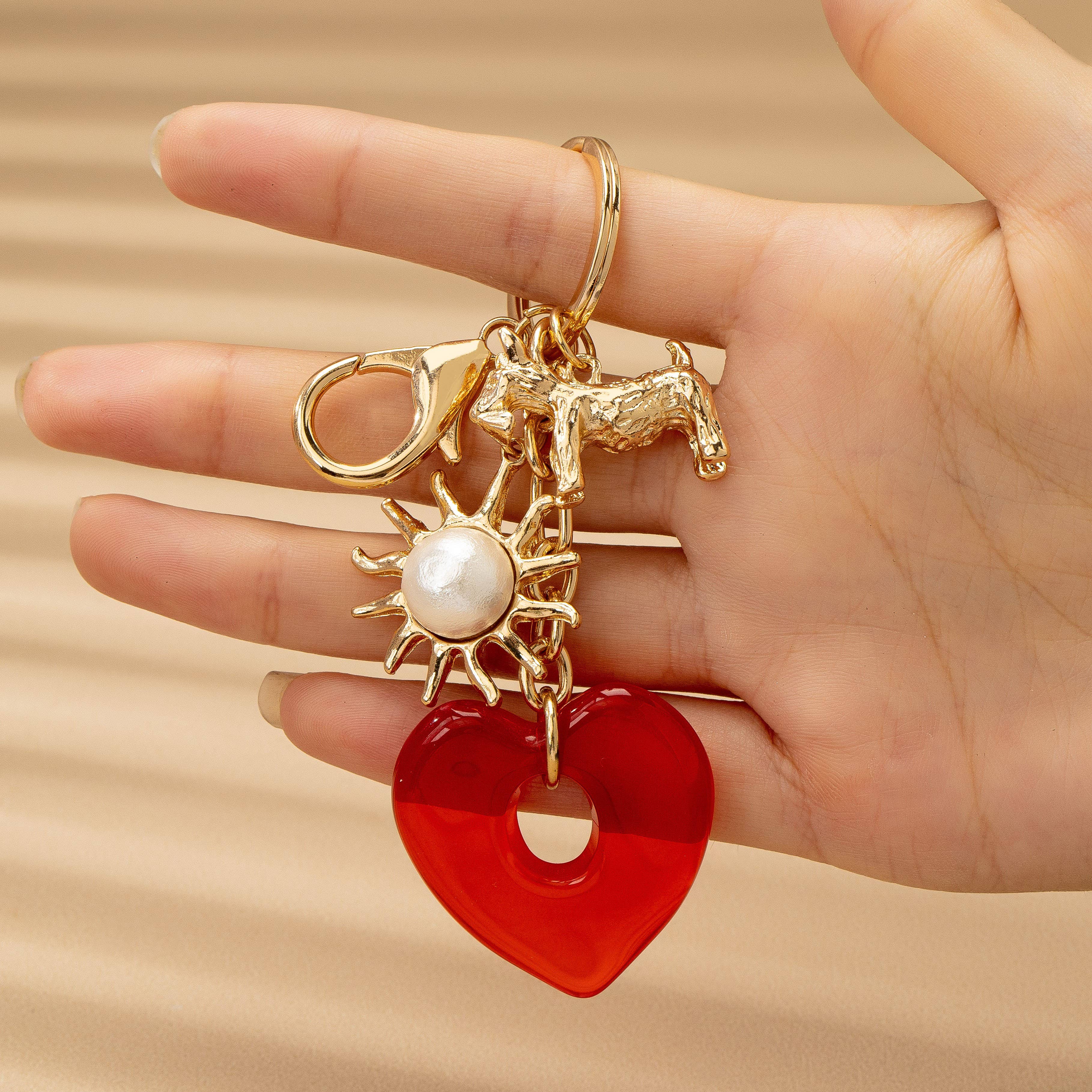 Heart Dog Bag Charm